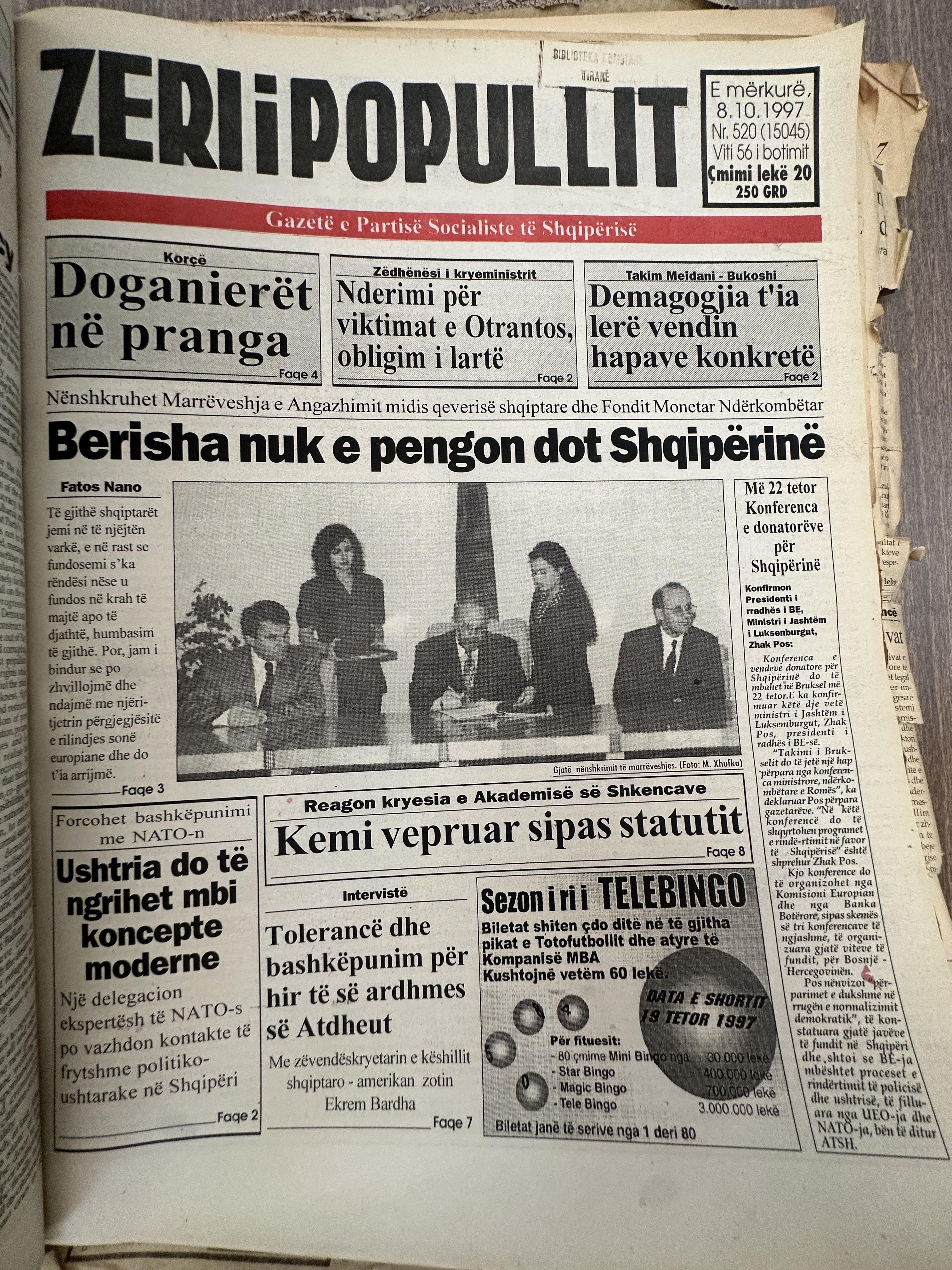 Zëri i Popullit 1997-10-08