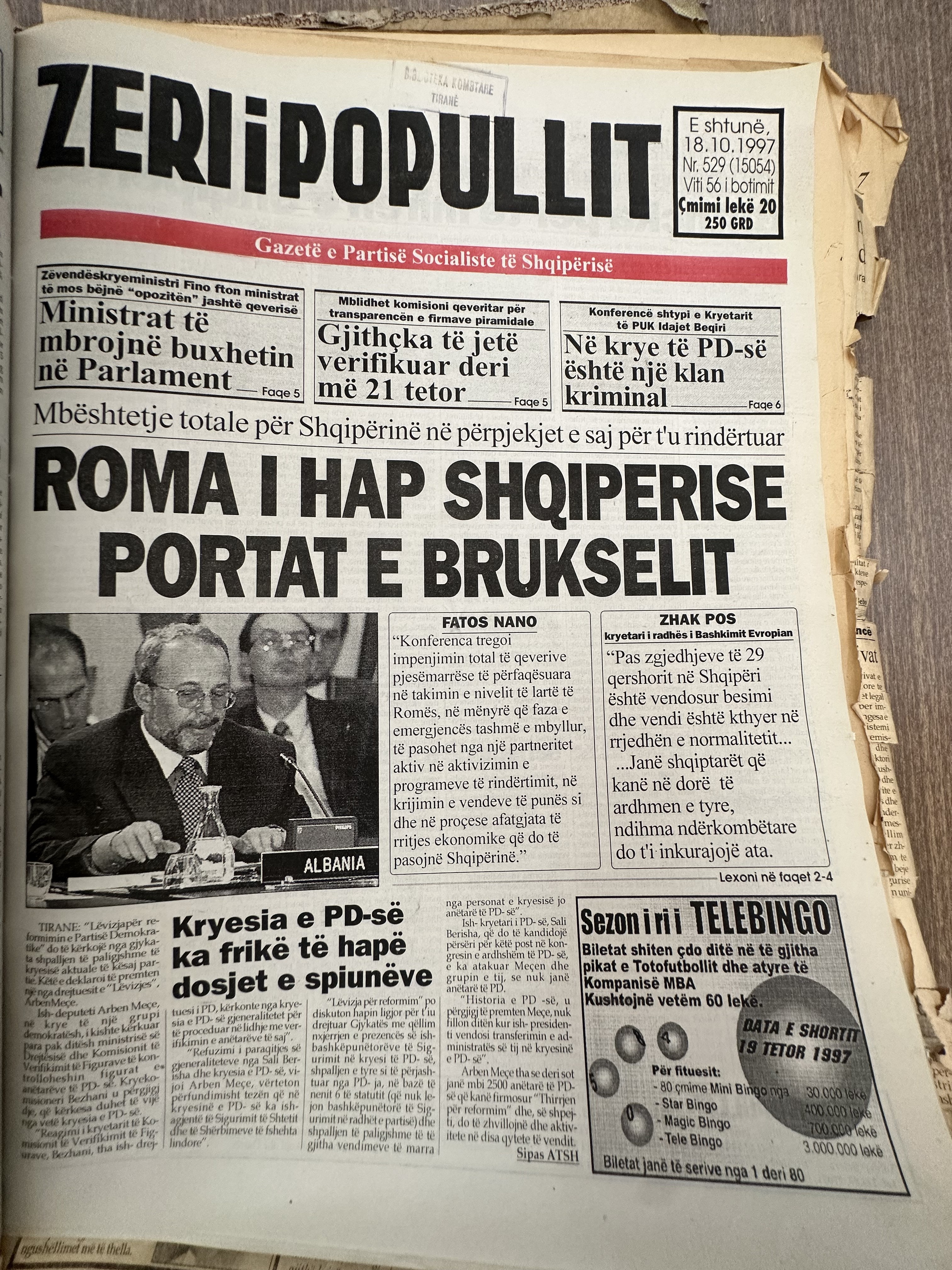 Zëri i Popullit 1997-10-18