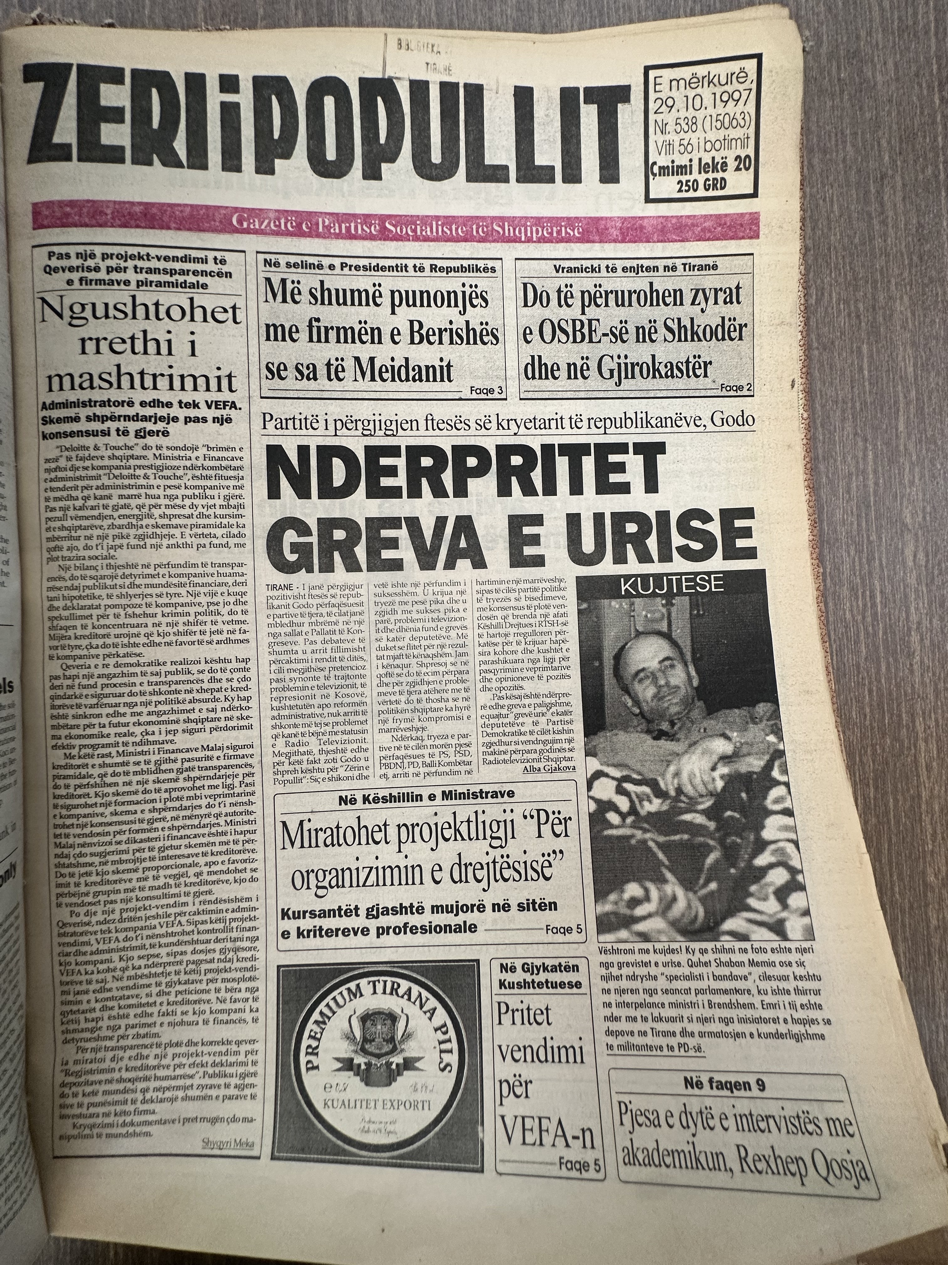 Zëri i Popullit 1997-10-29