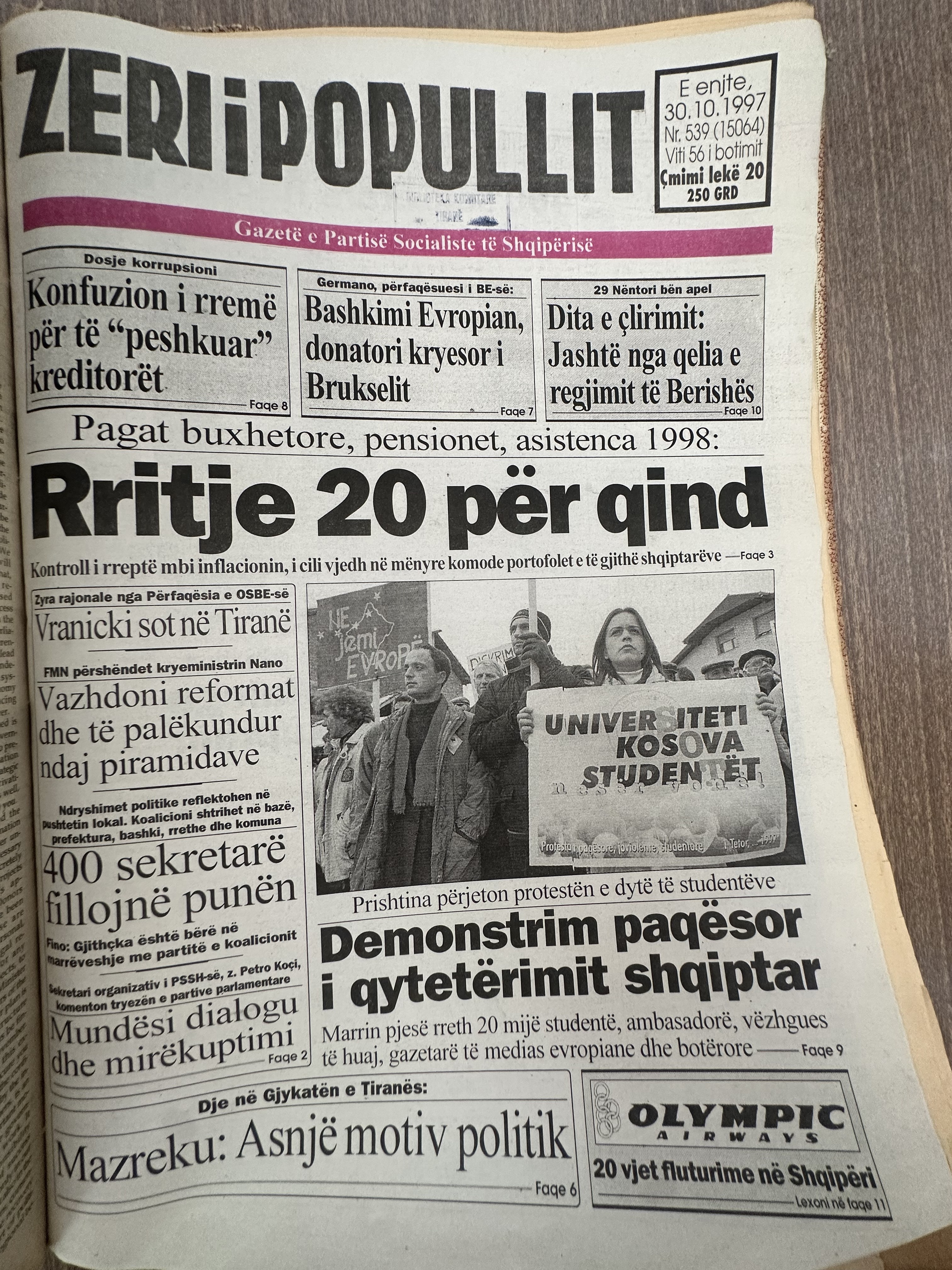 Zëri i Popullit 1997-10-30