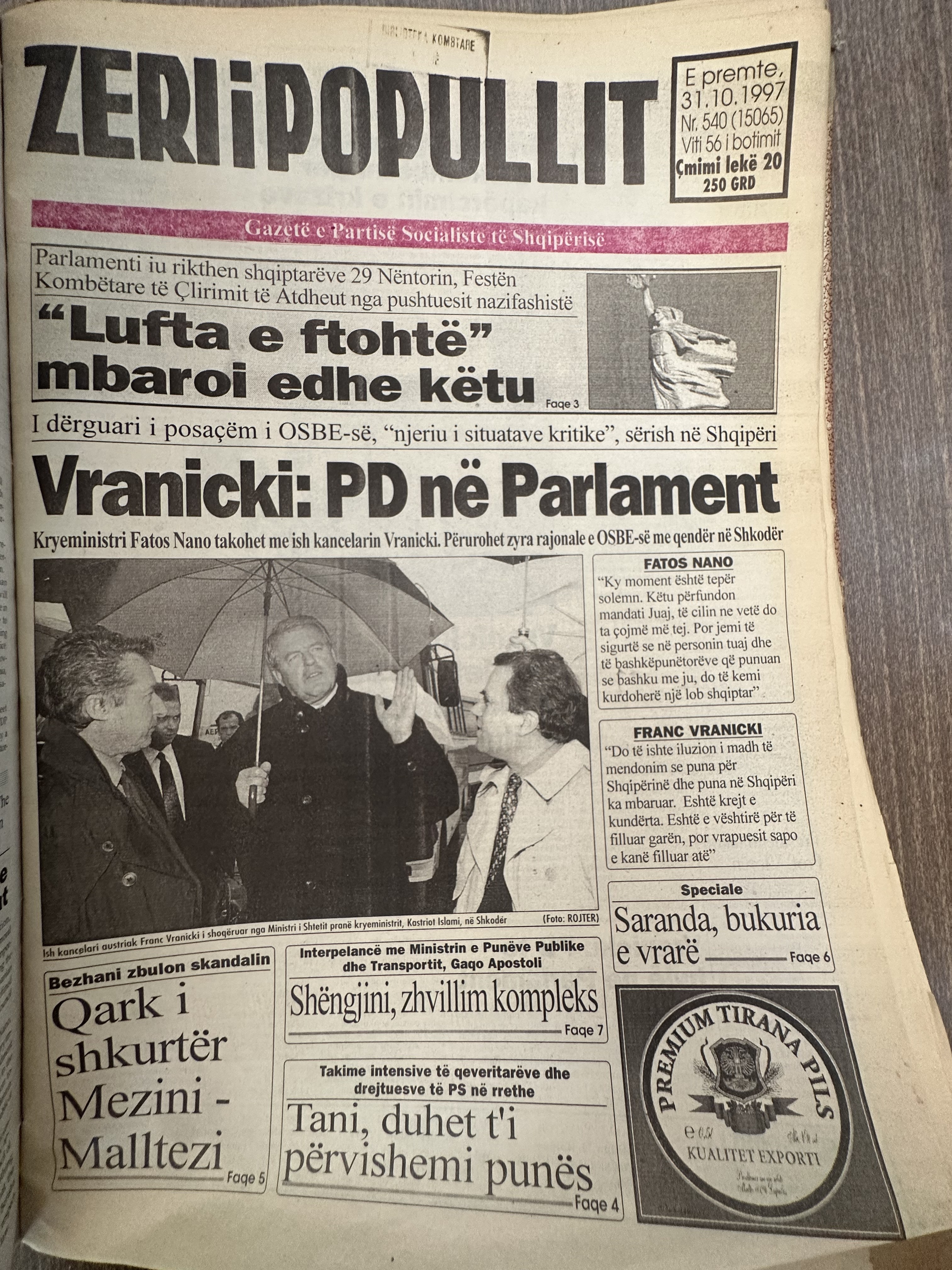Zëri i Popullit 1997-10-31
