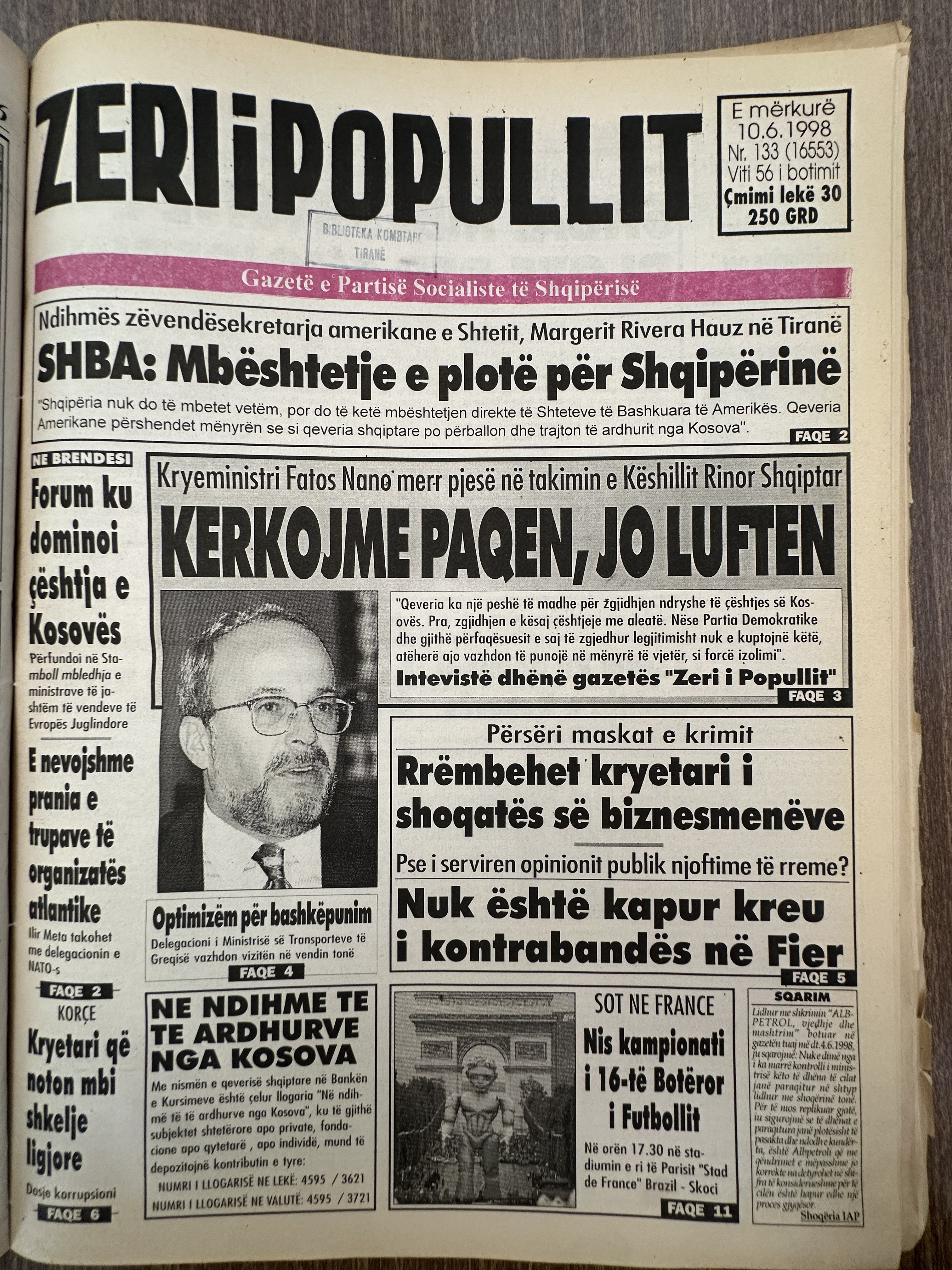 Zëri i Popullit 1998-06-10