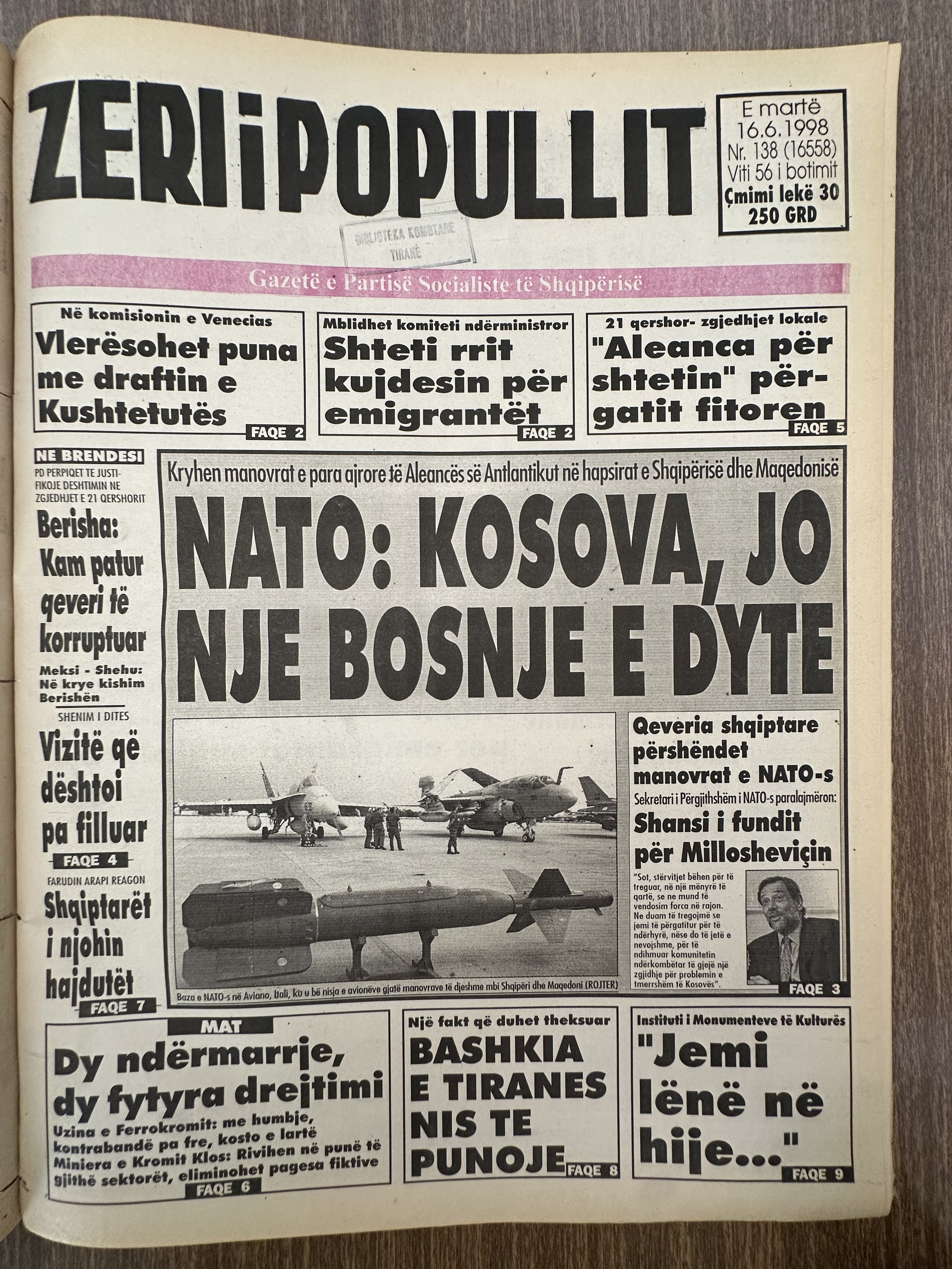 Zëri i Popullit 1998-06-16
