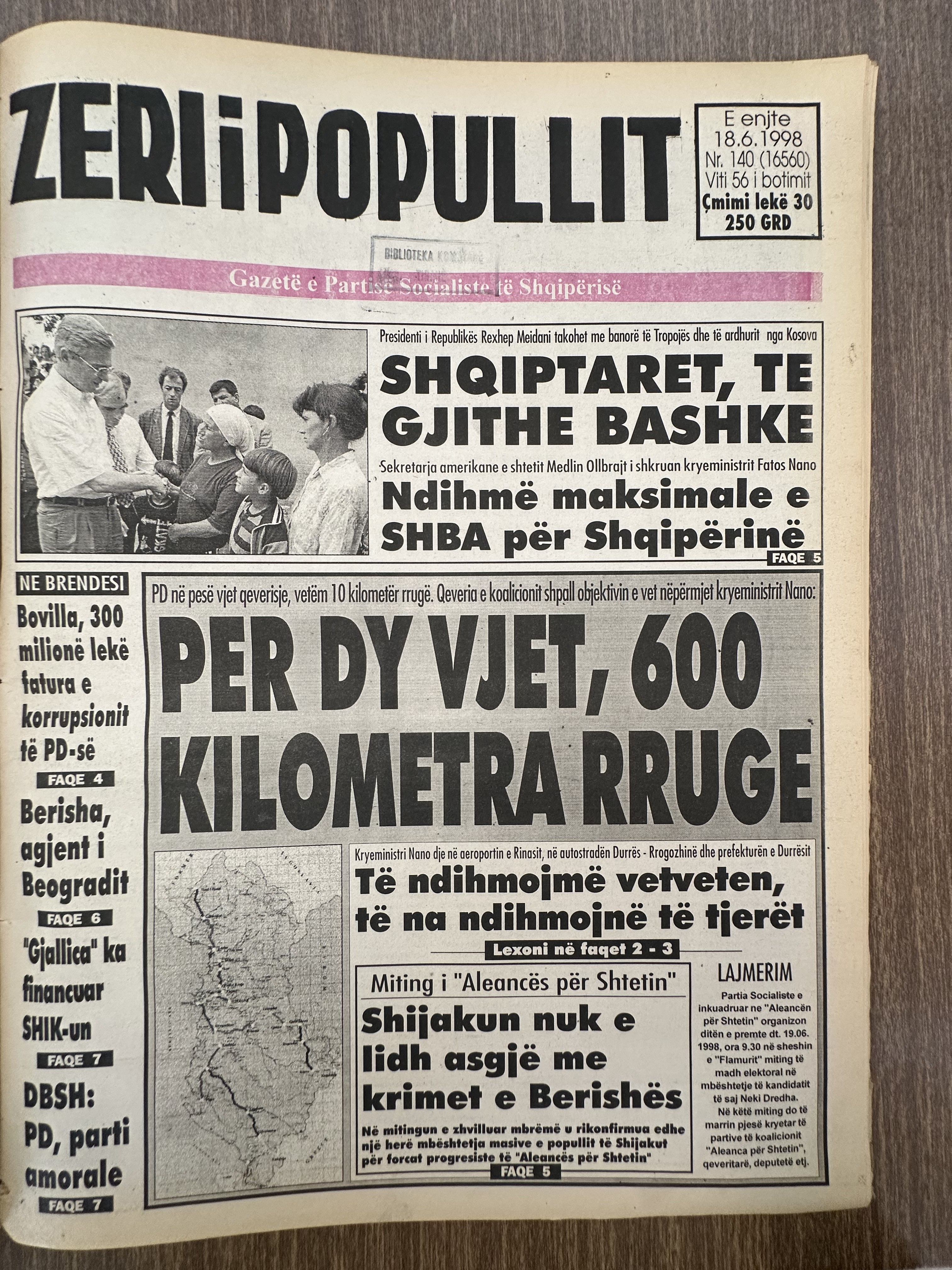 Zëri i Popullit 1998-06-18