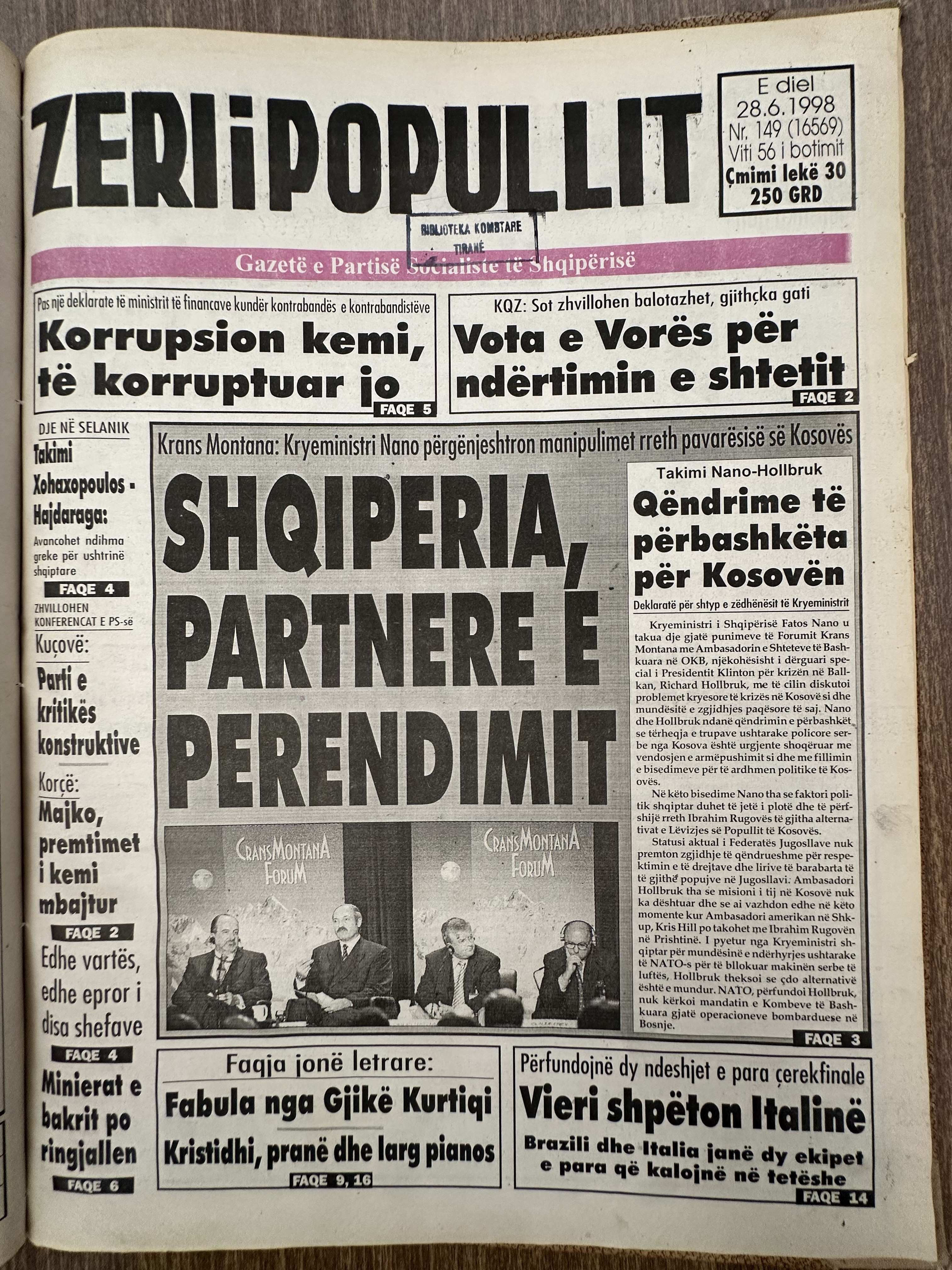 Zëri i Popullit 1998-06-28