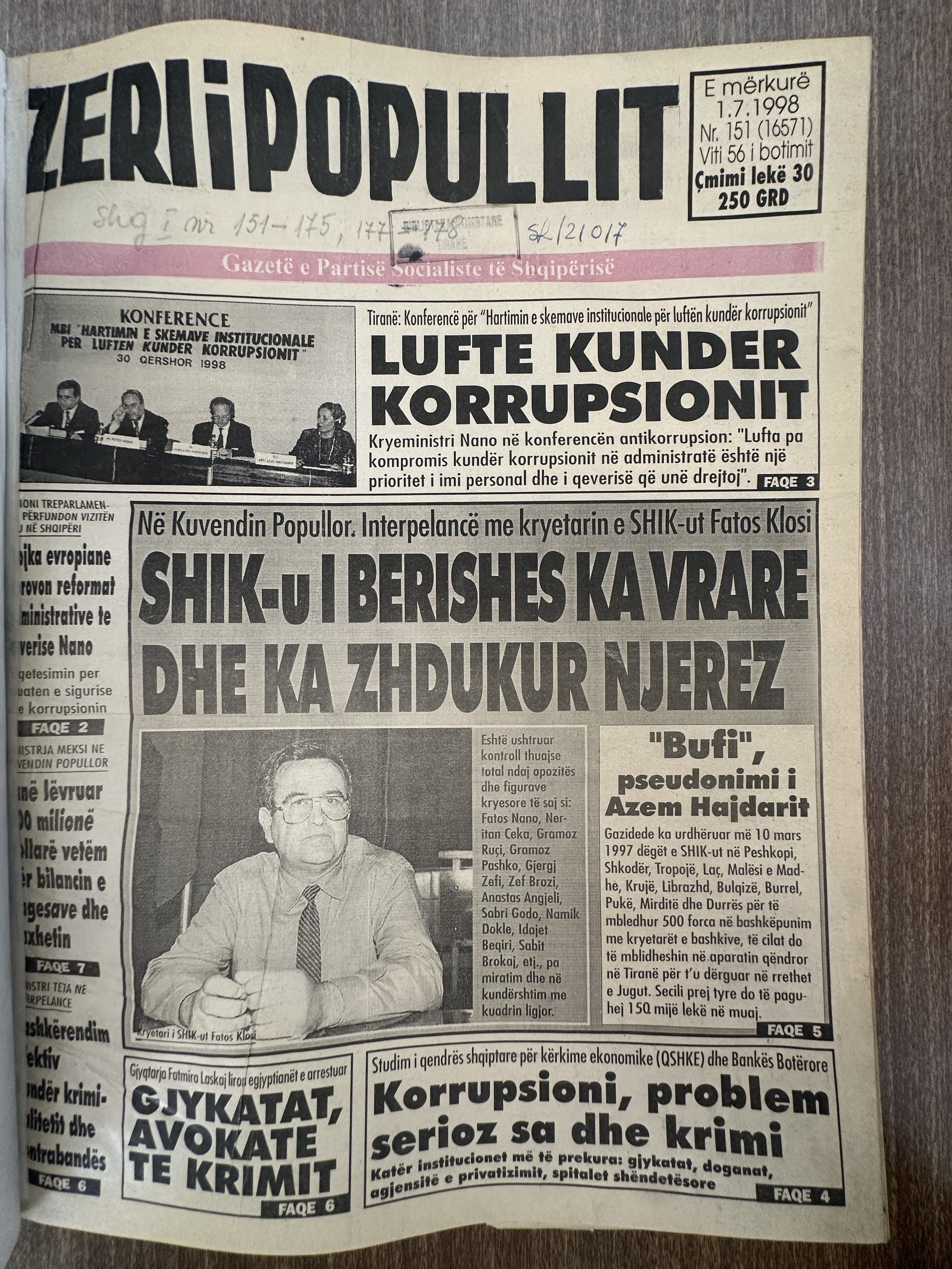Zëri i Popullit 1998-07-01