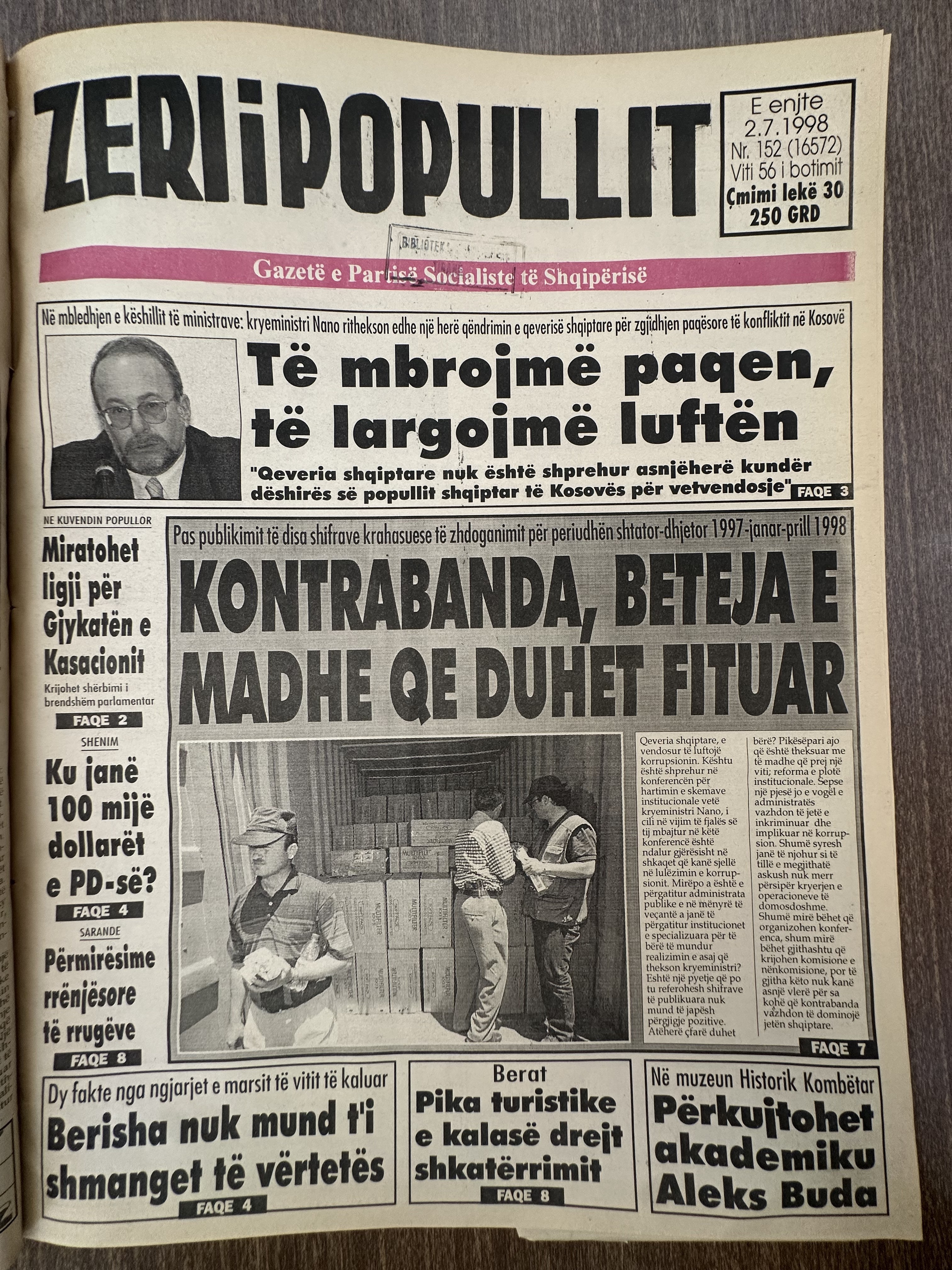 Zëri i Popullit 1998-07-02
