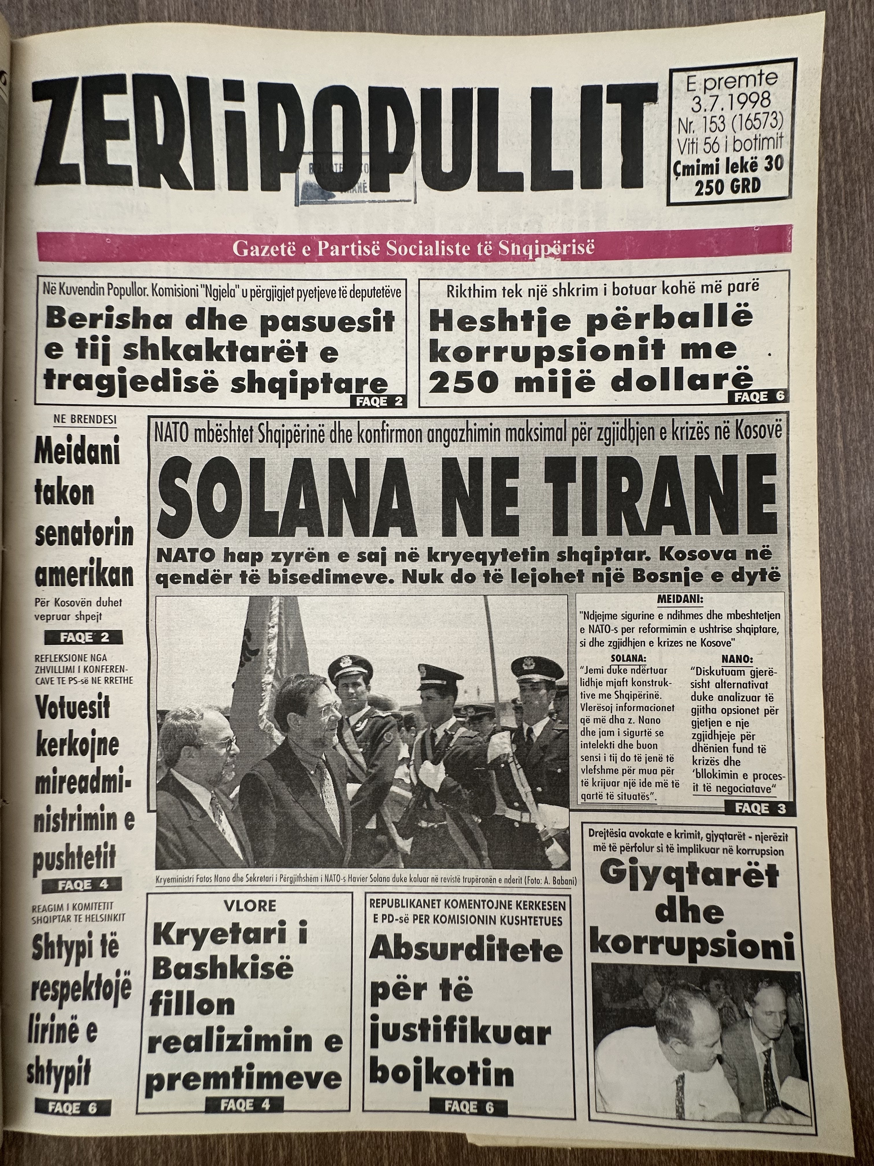 Zëri i Popullit 1998-07-03