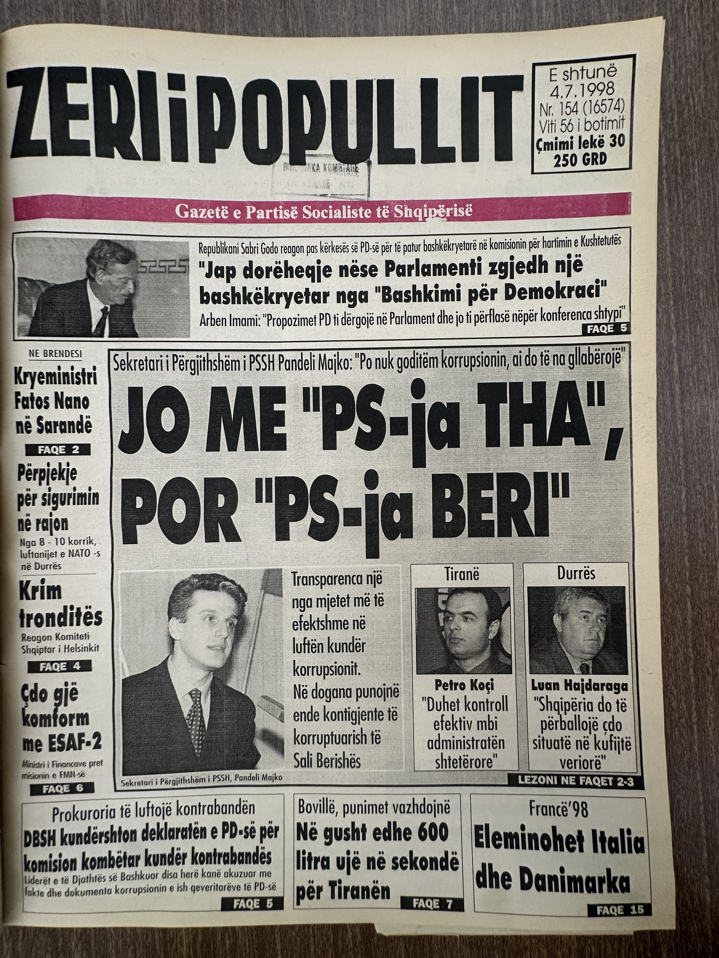 Zëri i Popullit 1998-07-04