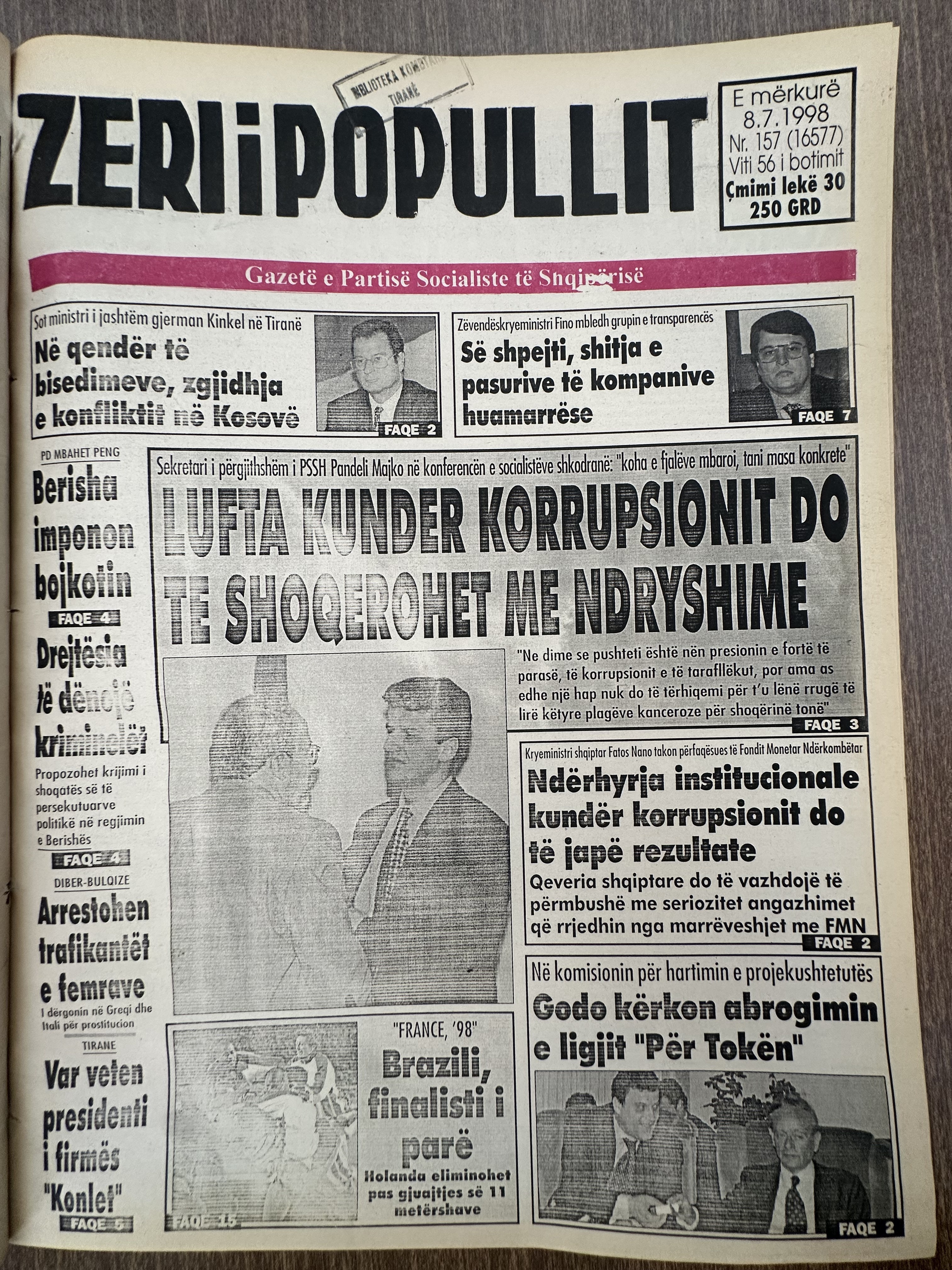 Zëri i Popullit 1998-07-08