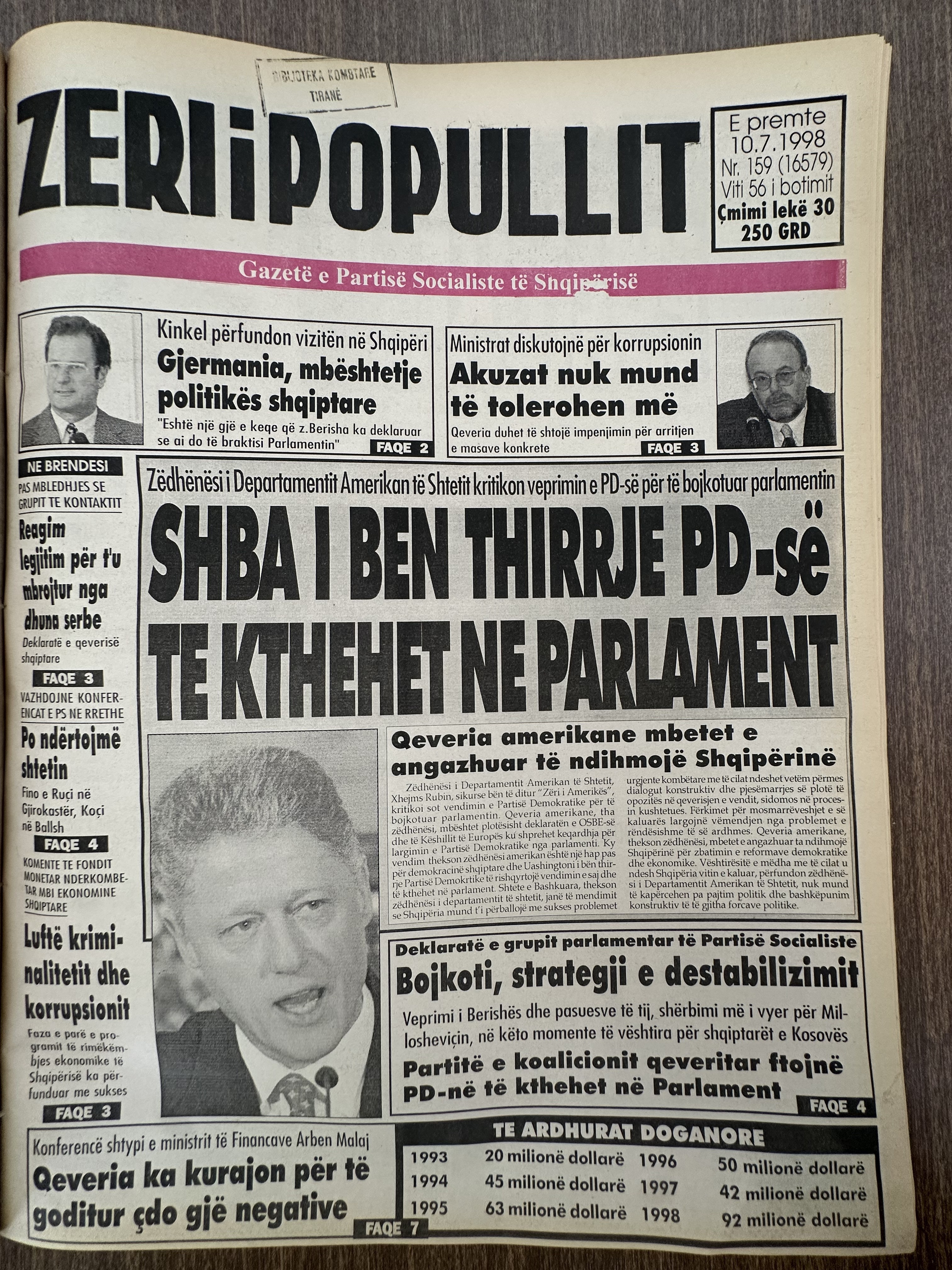 Zëri i Popullit 1998-07-10