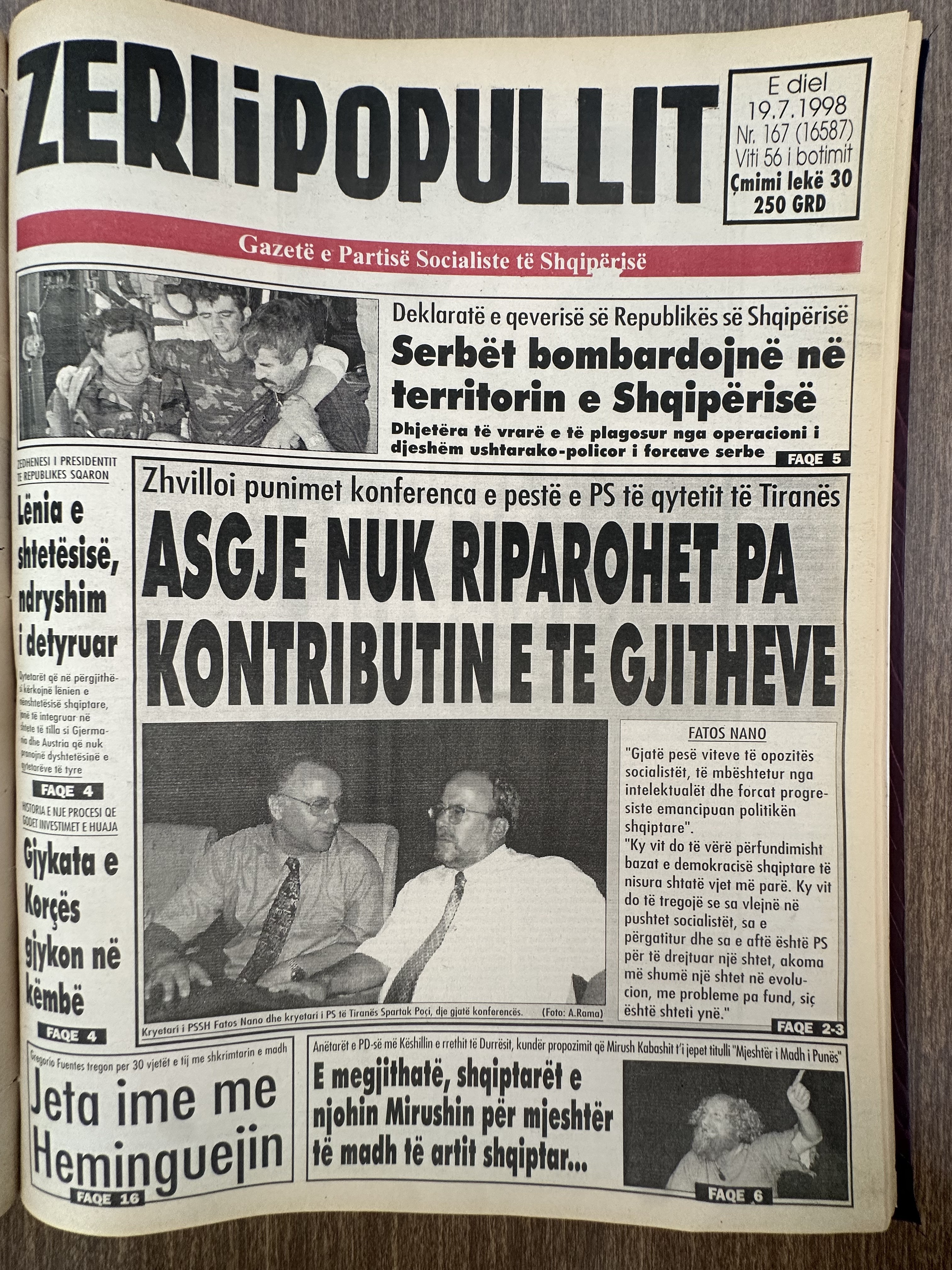 Zëri i Popullit 1998-07-19