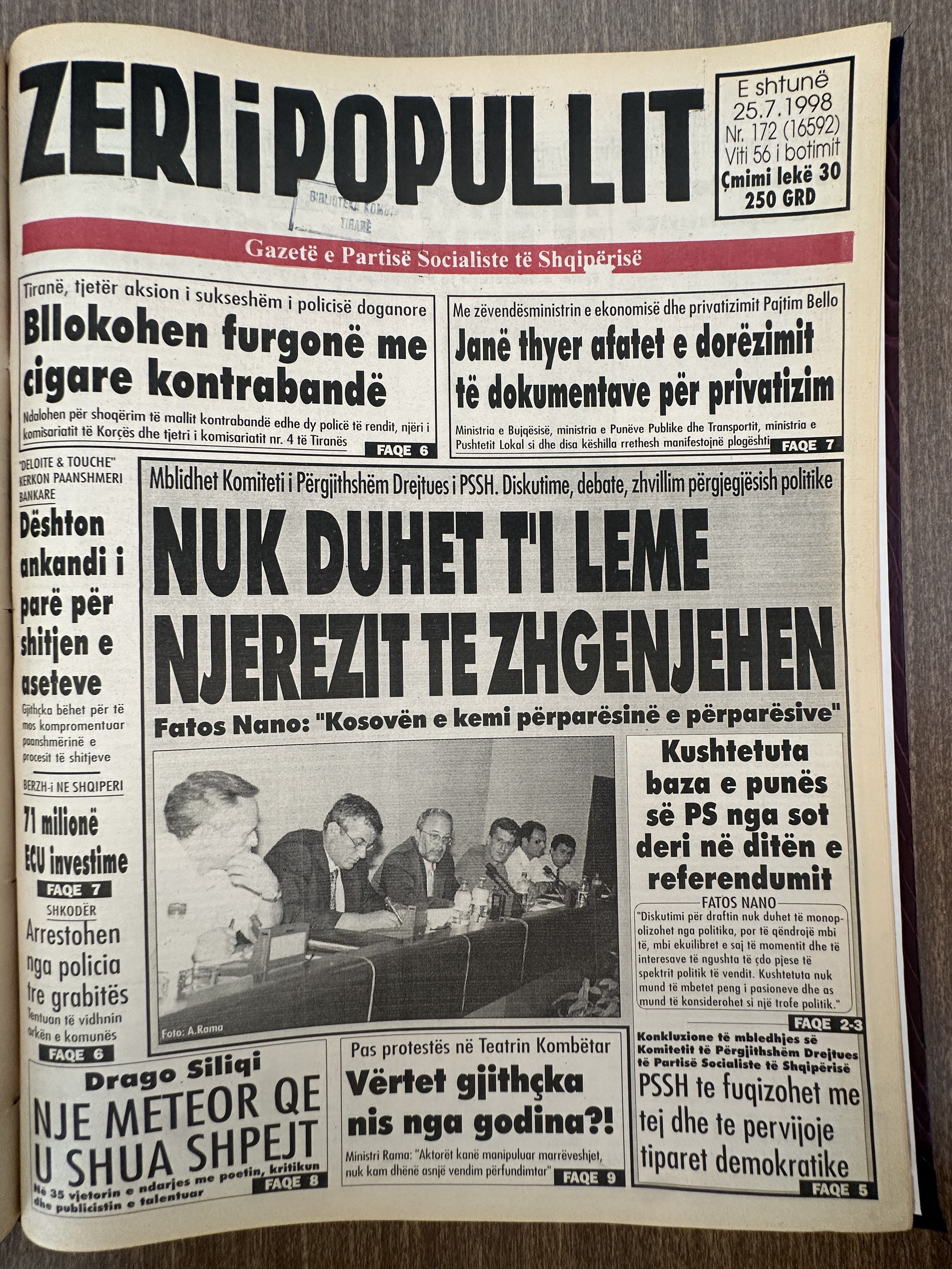 Zëri i Popullit 1998-07-25