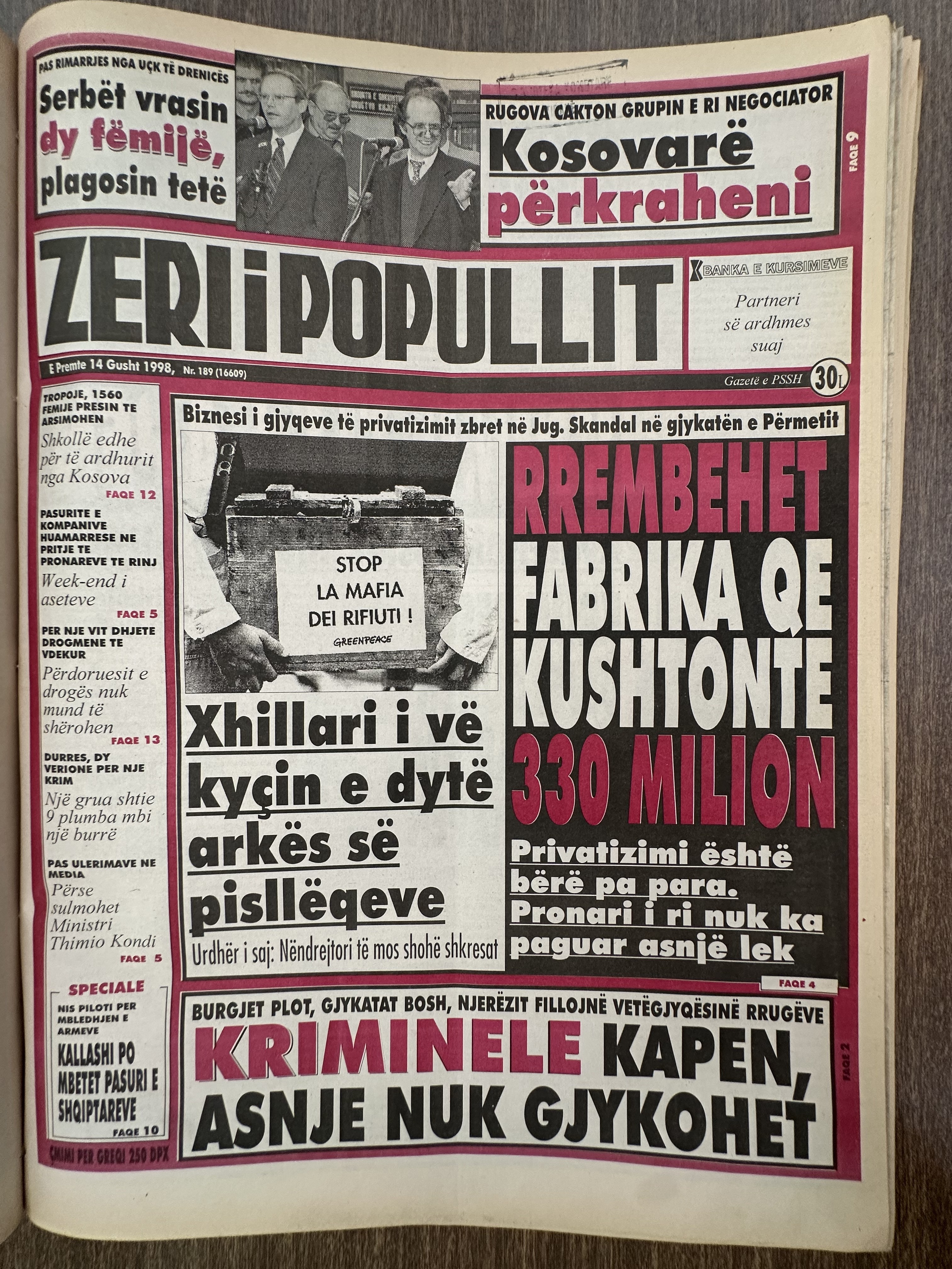 Zëri i Popullit 1998-08-14