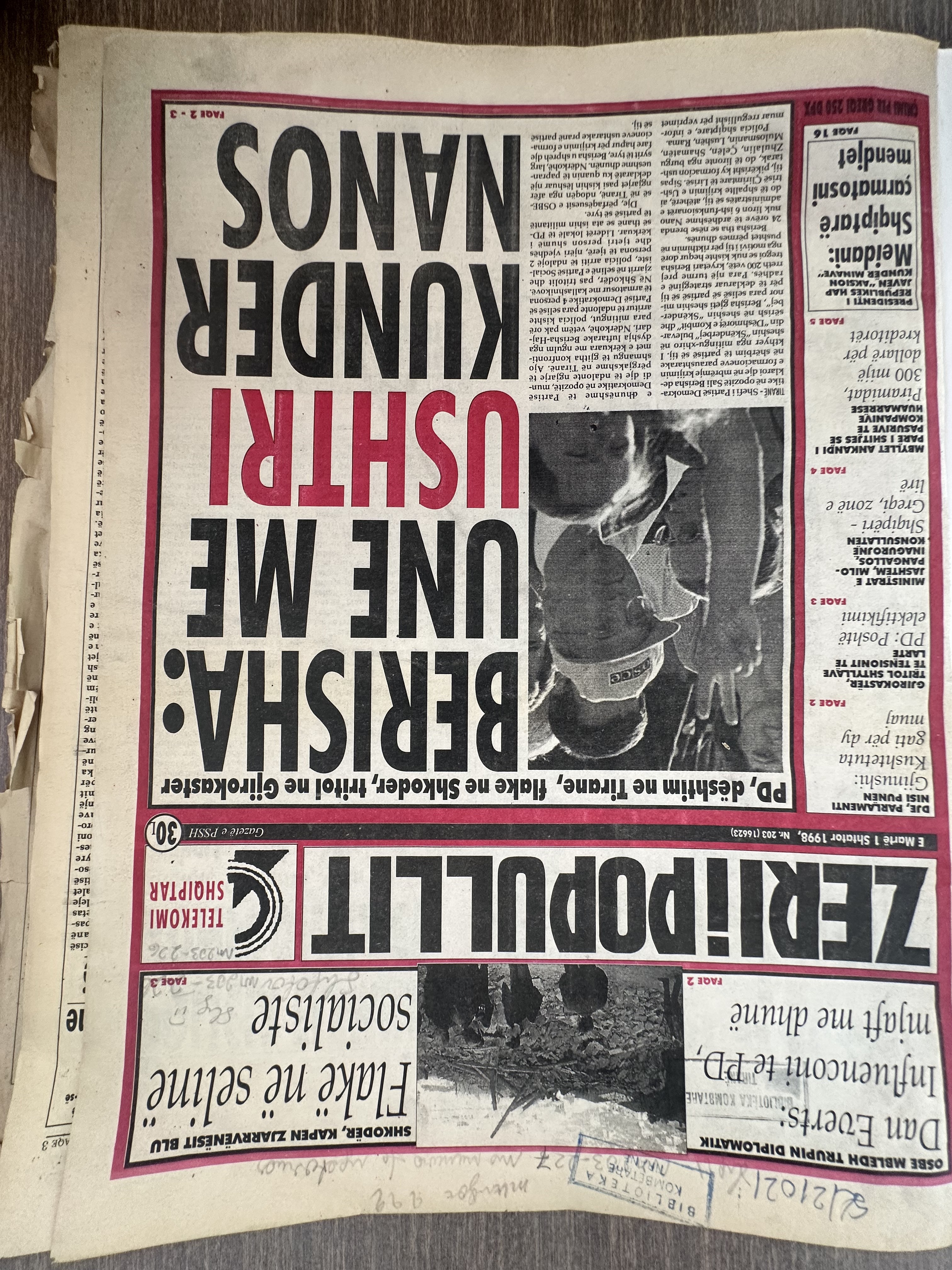 Zëri i Popullit 1998-09-01