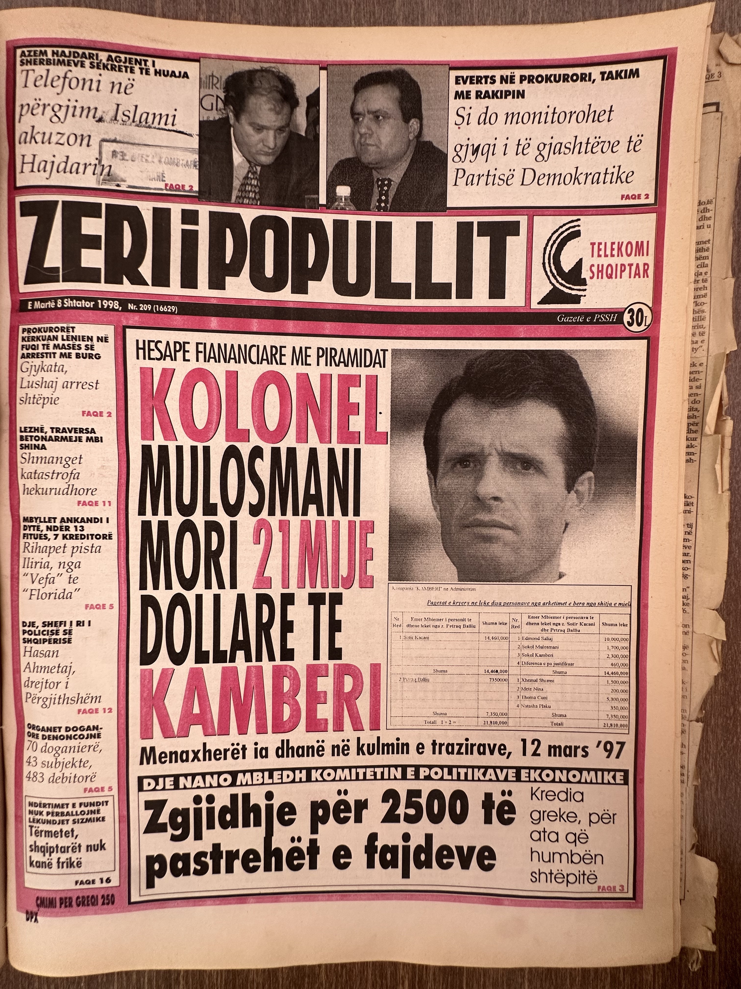 Zëri i Popullit 1998-09-08