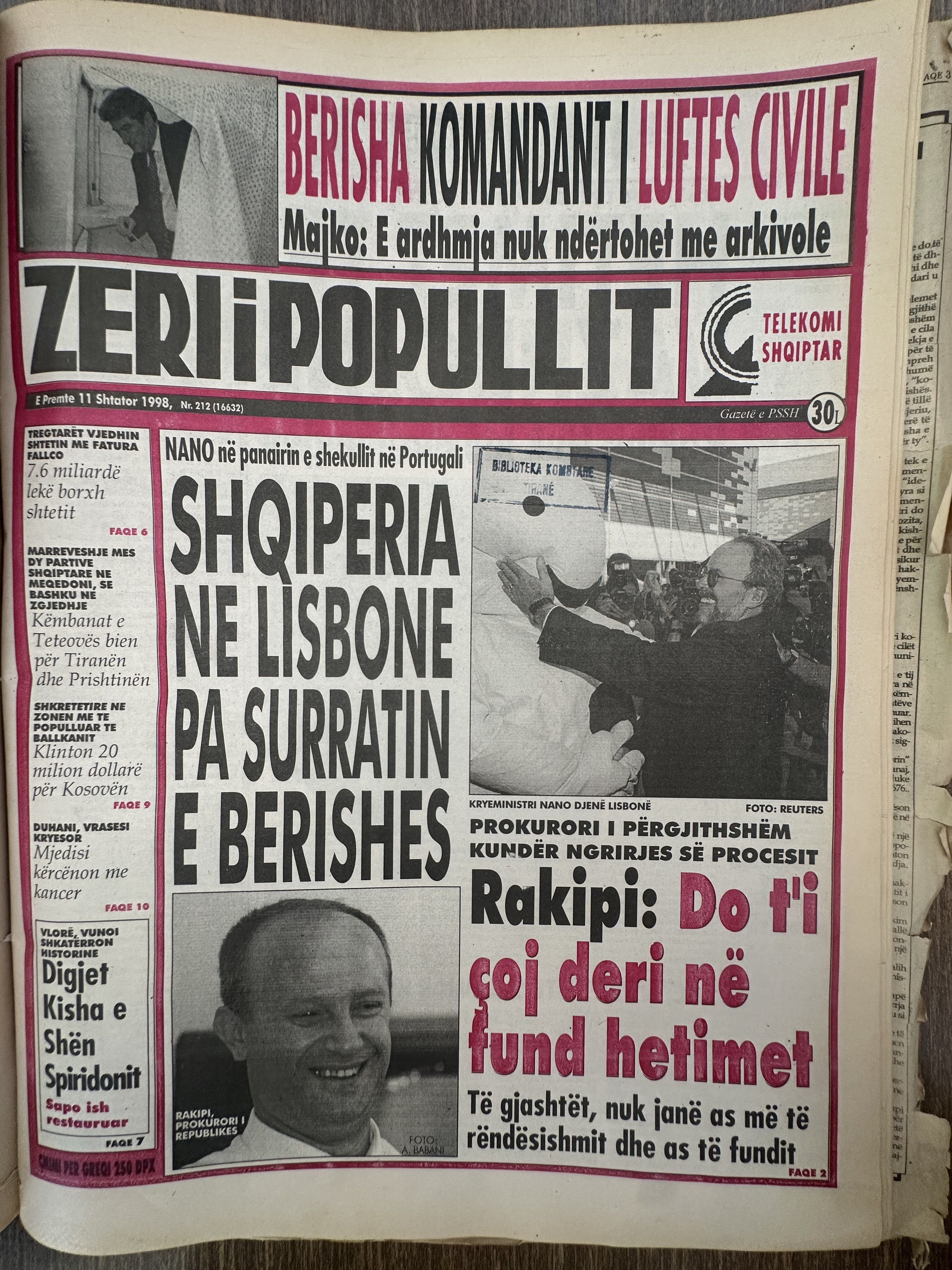 Zëri i Popullit 1998-09-11