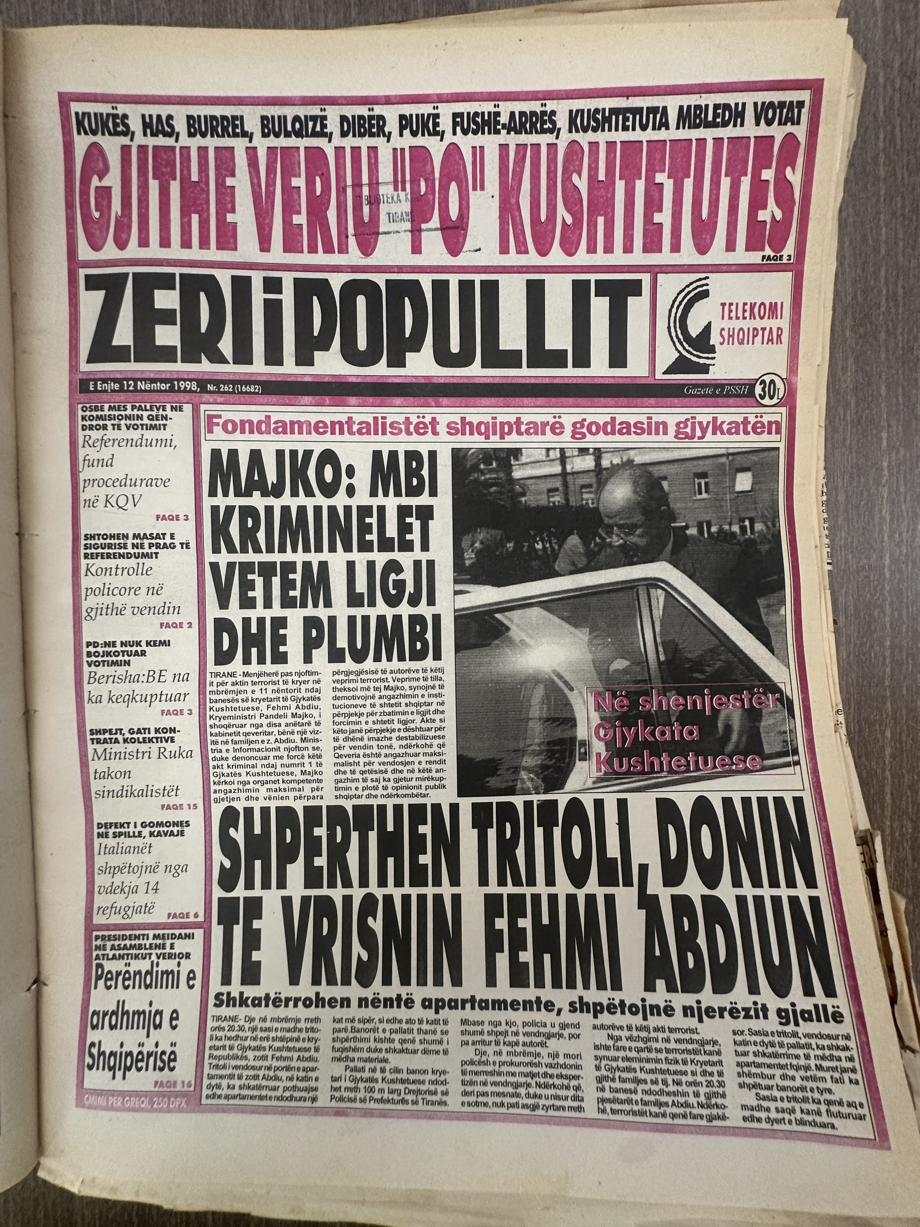Zëri i Popullit 1998-11-12