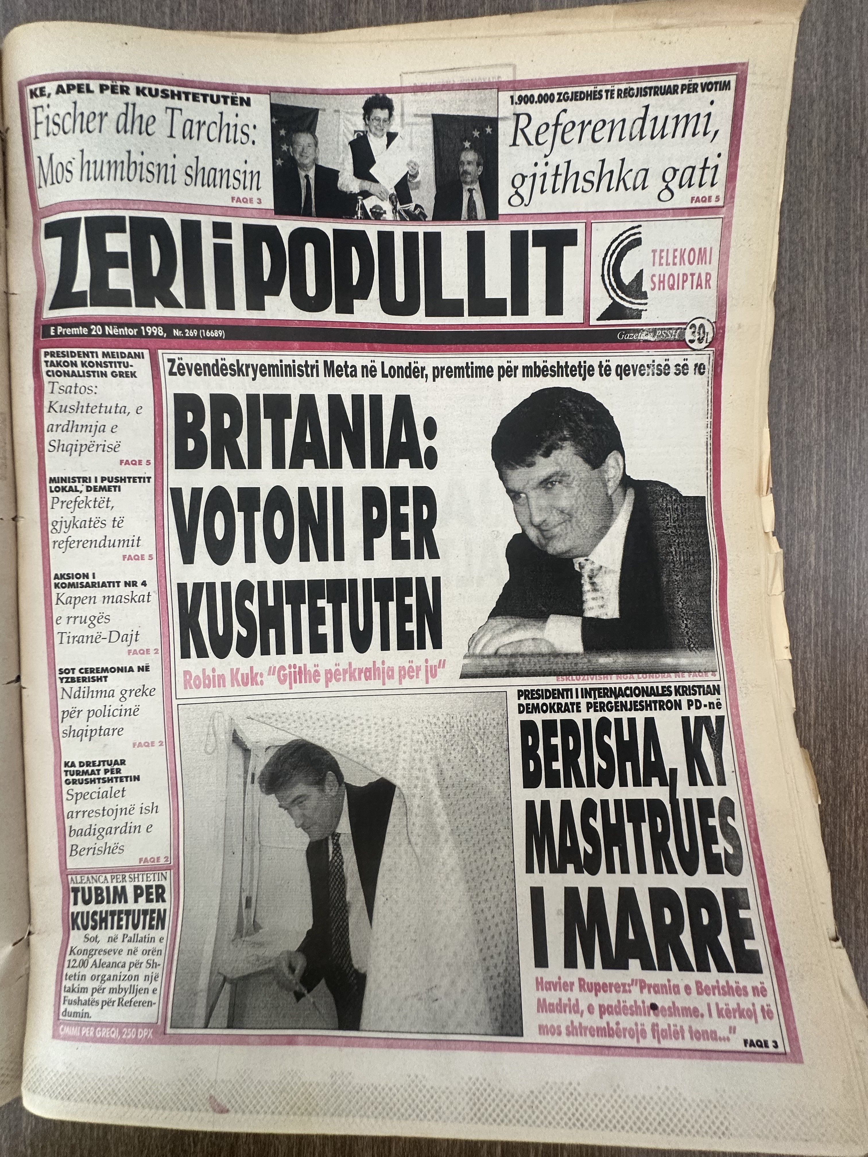 Zëri i Popullit 1998-11-20