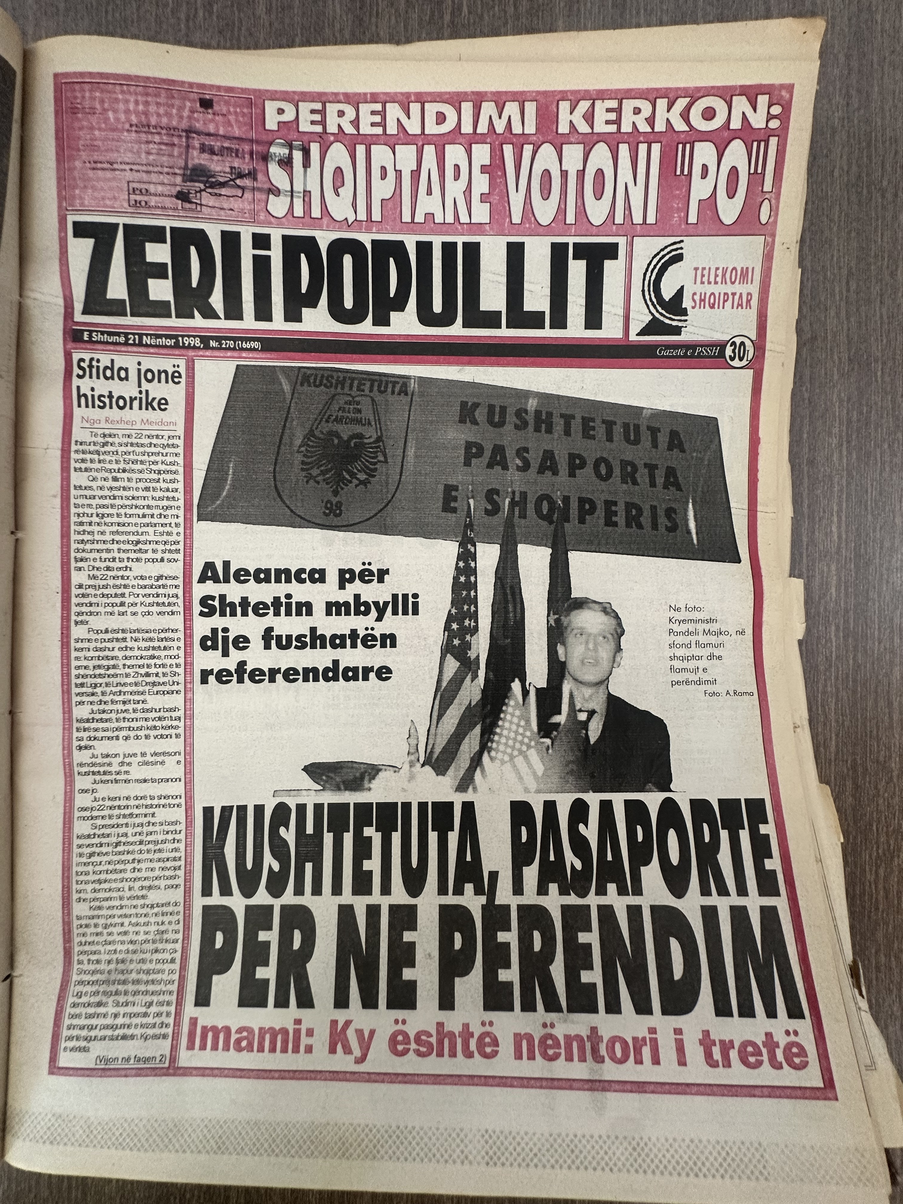 Zëri i Popullit 1998-11-21