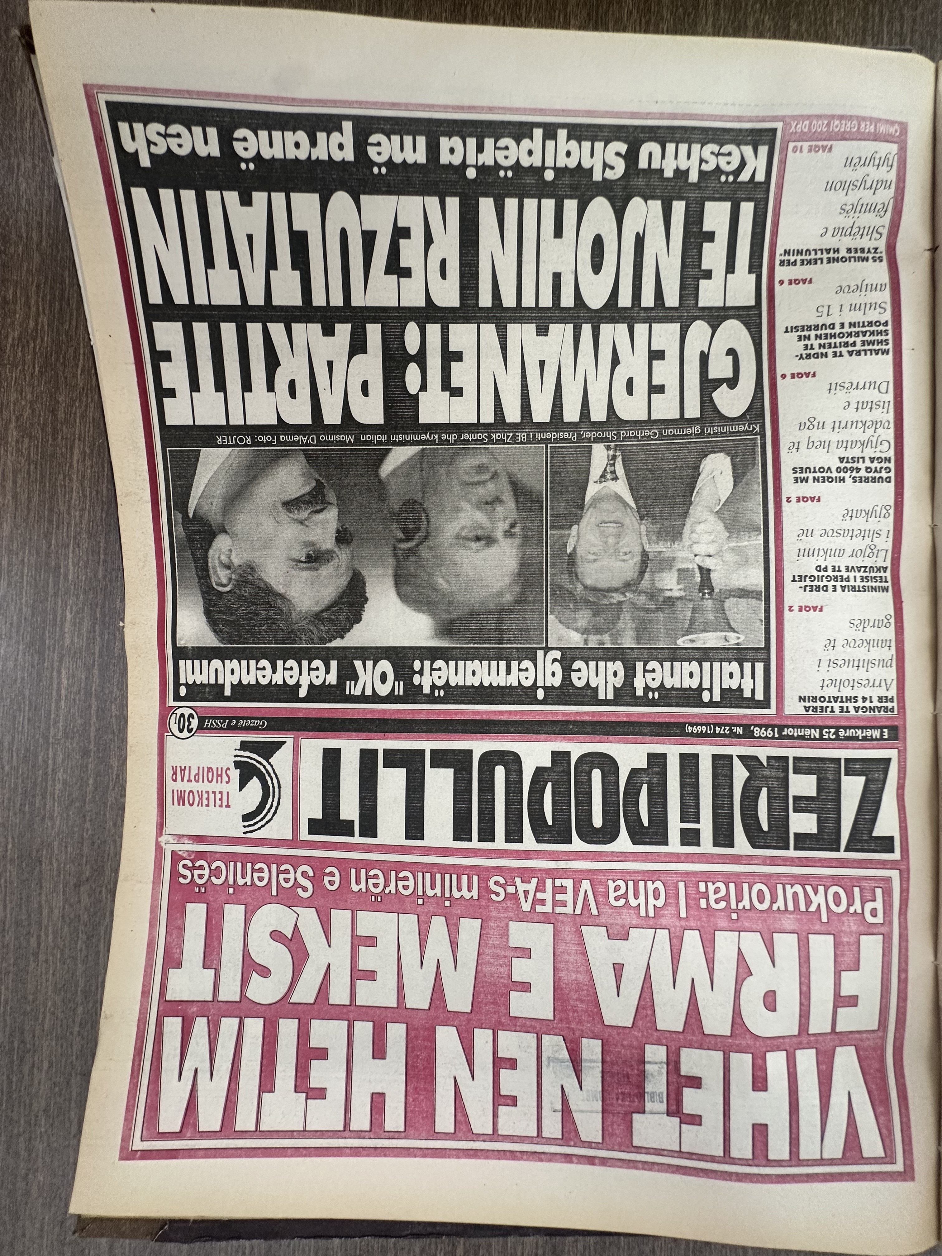 Zëri i Popullit 1998-11-25
