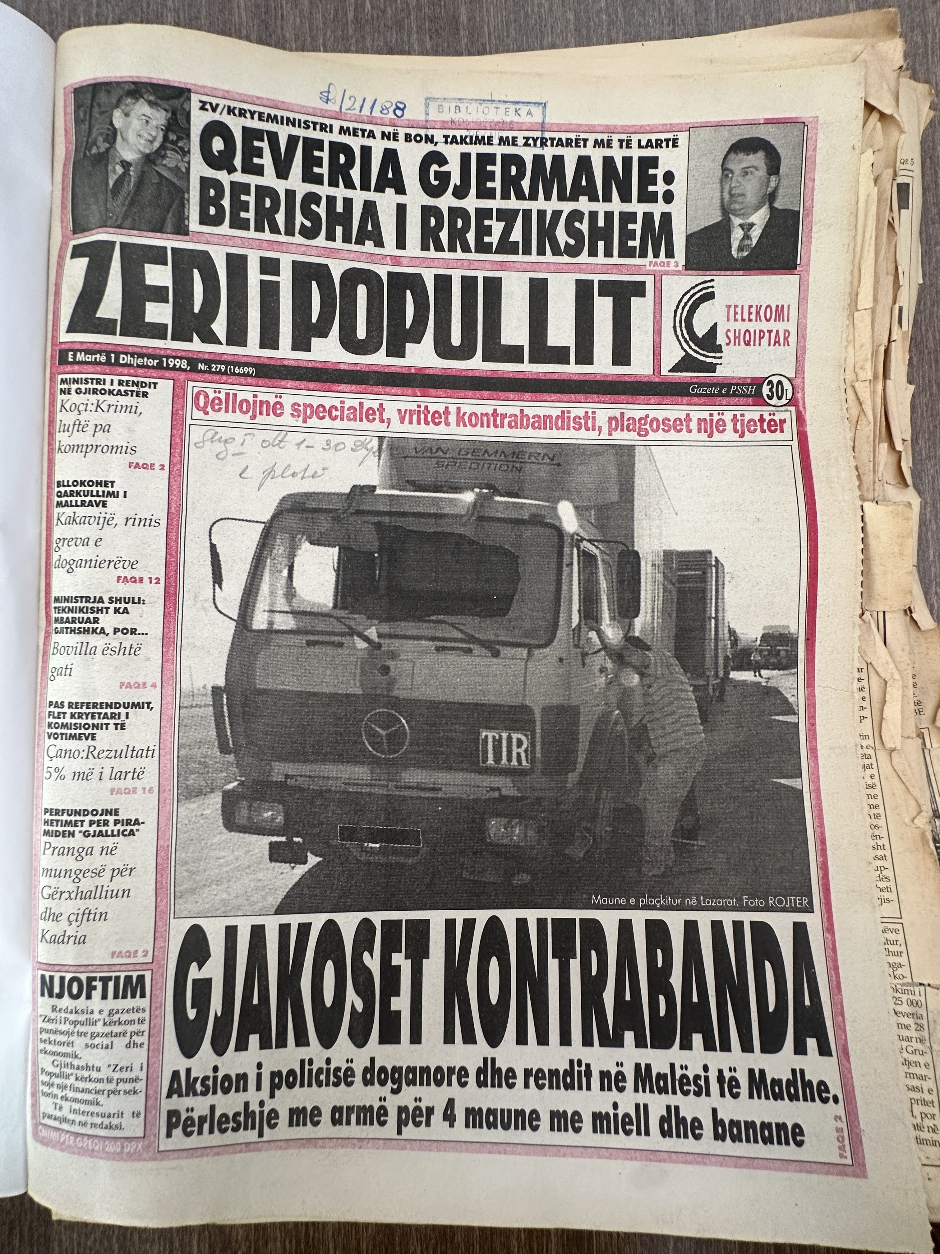 Zëri i Popullit 1998-12-01