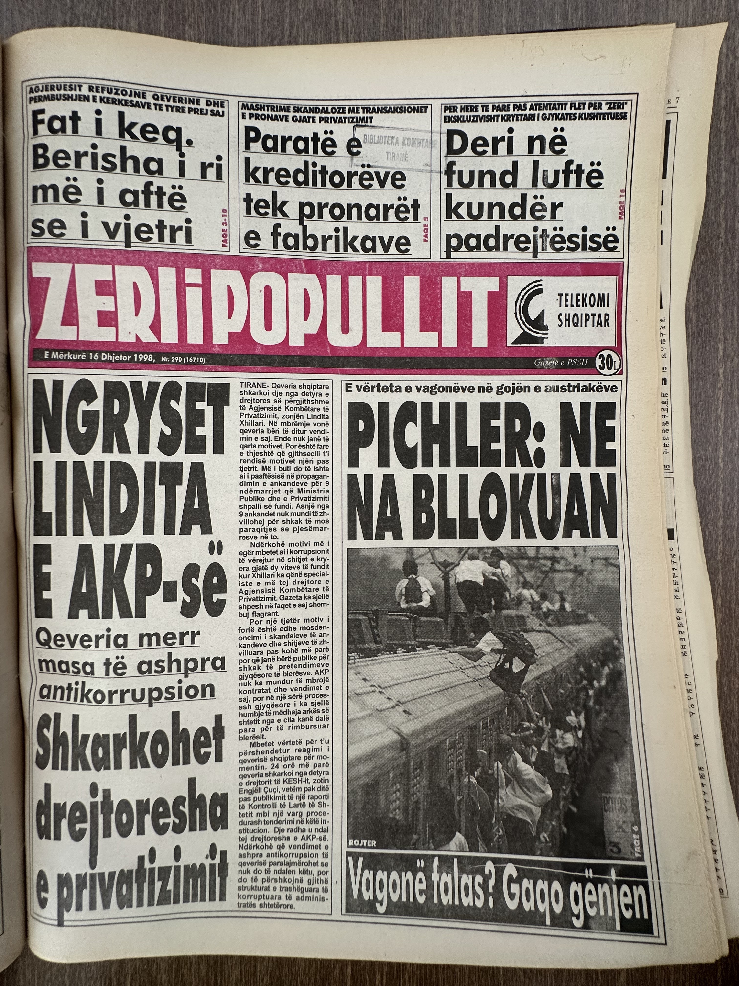 Zëri i Popullit 1998-12-16