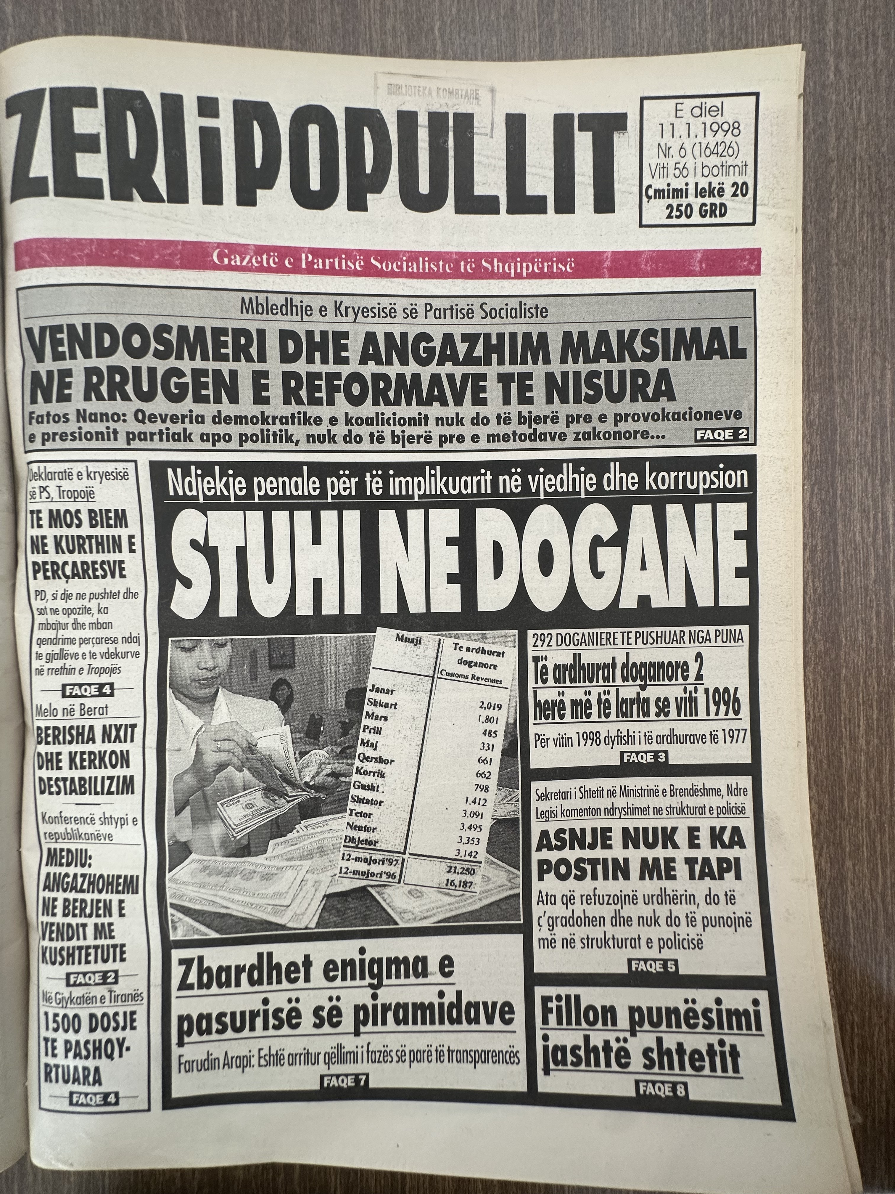 Zëri i Popullit 1998-01-11