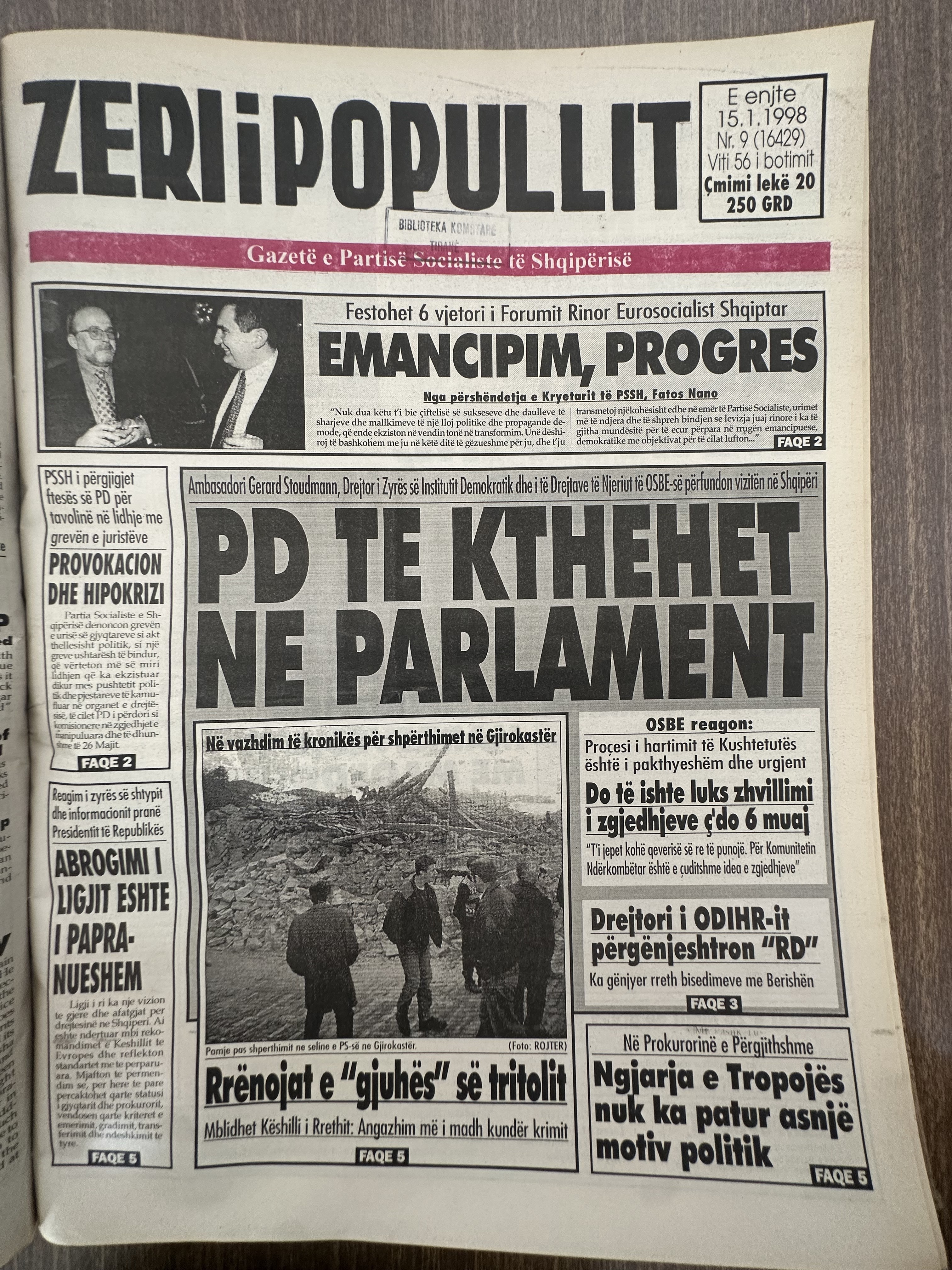 Zëri i Popullit 1998-01-15