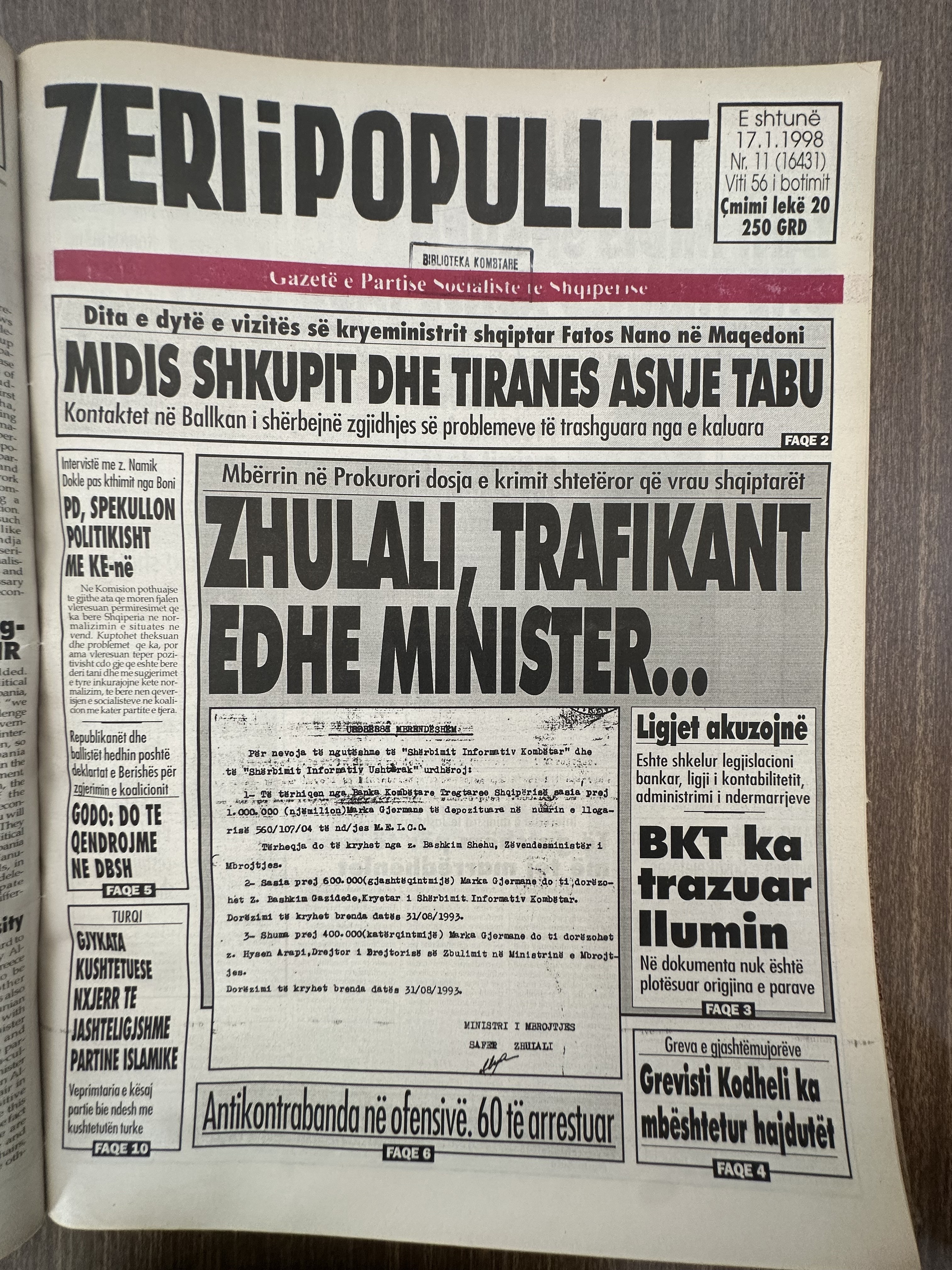 Zëri i Popullit 1998-07-17