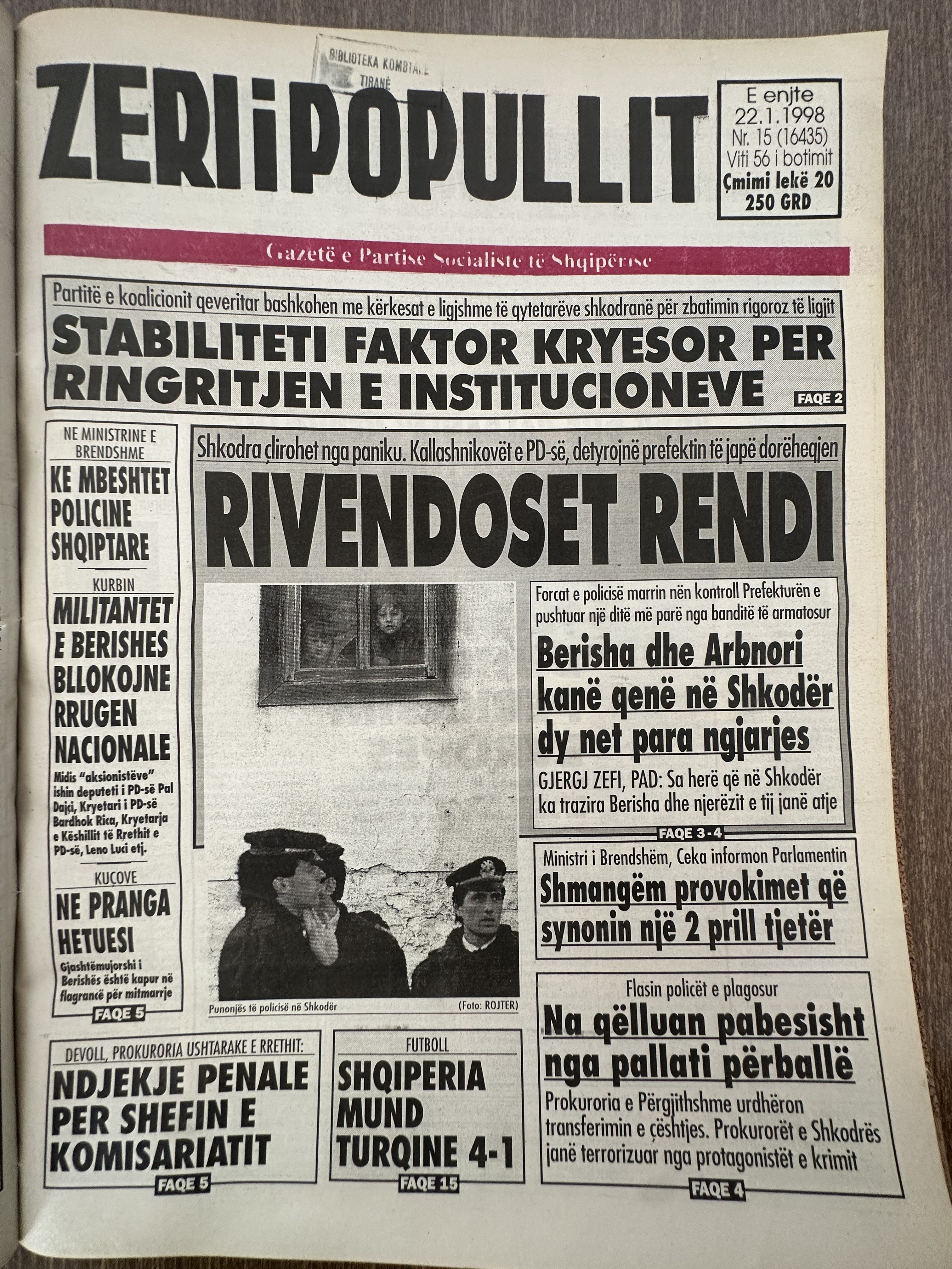 Zëri i Popullit 1998-01-22
