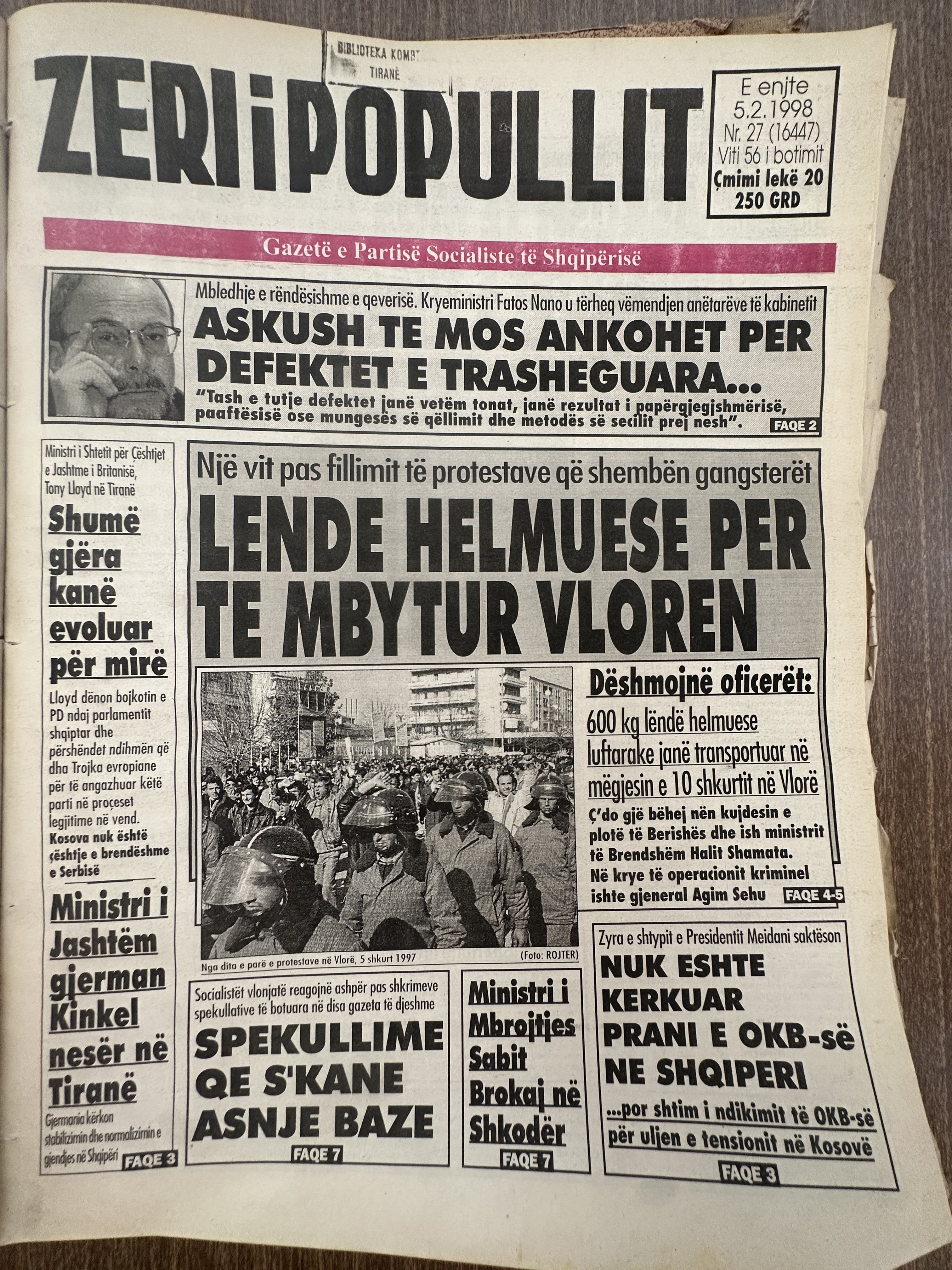 Zëri i Popullit 1998-02-05