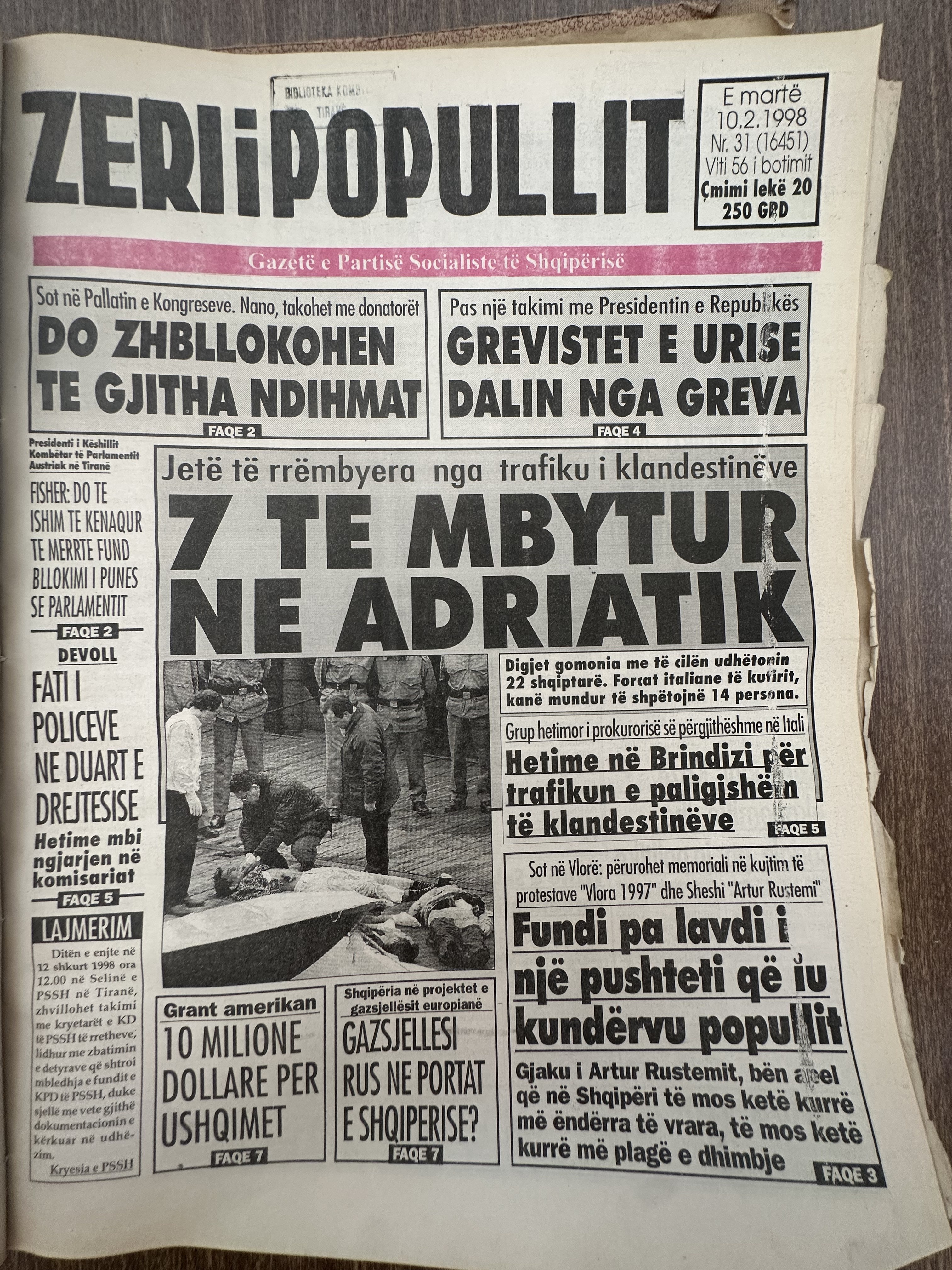 Zëri i Popullit 1998-02-10