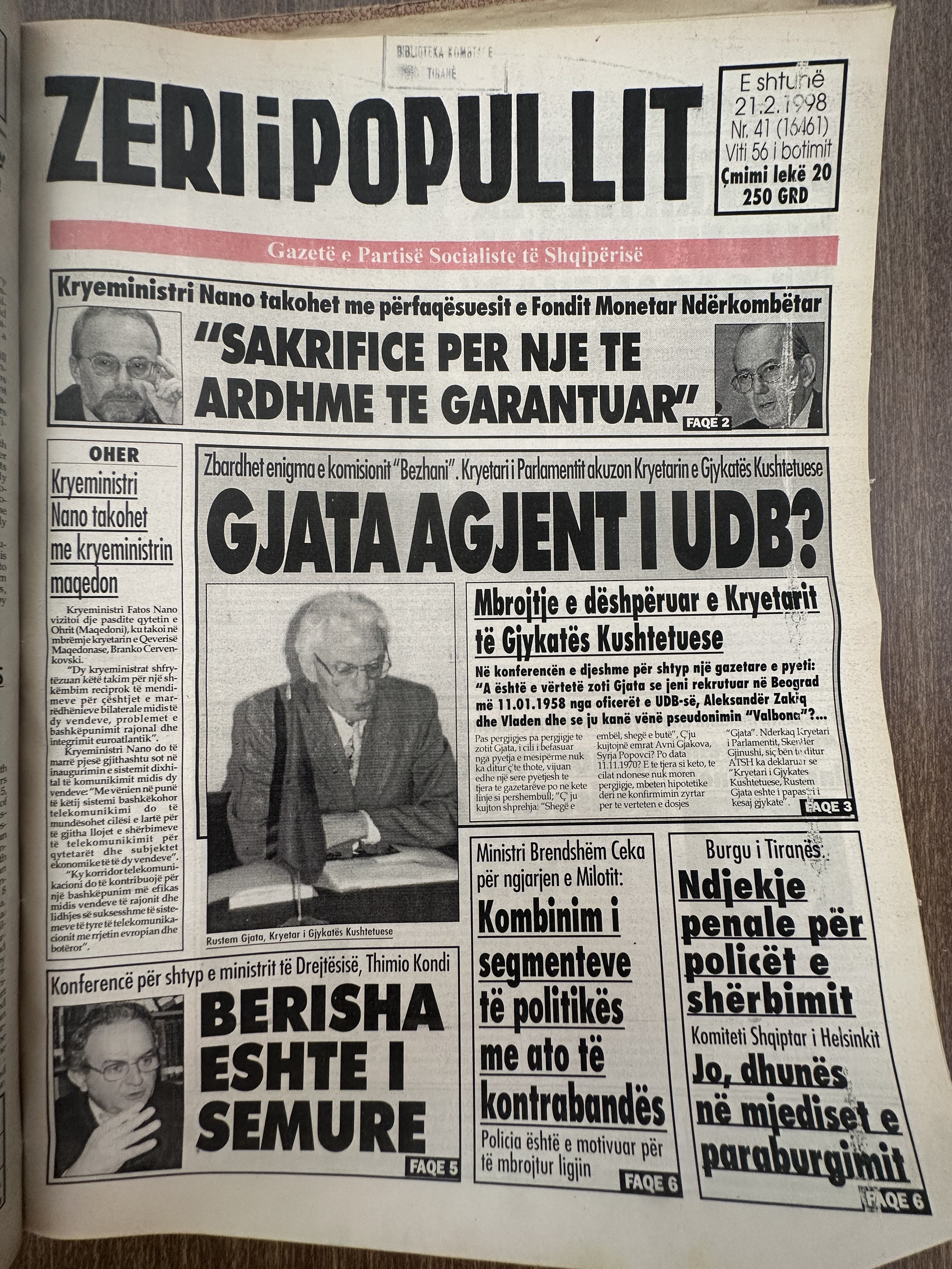 Zëri i Popullit 1998-02-21