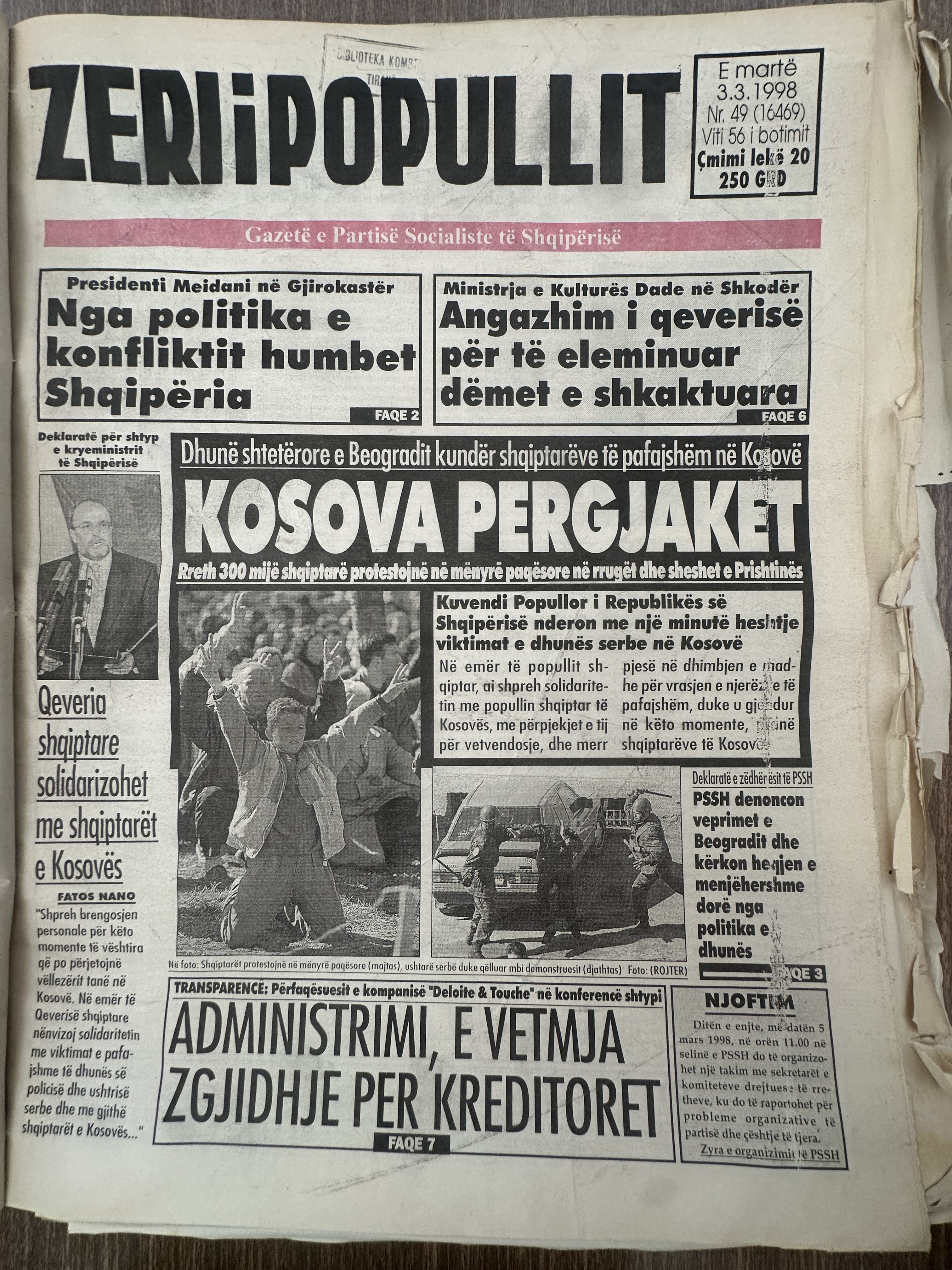 Zëri i Popullit 1998-03-03