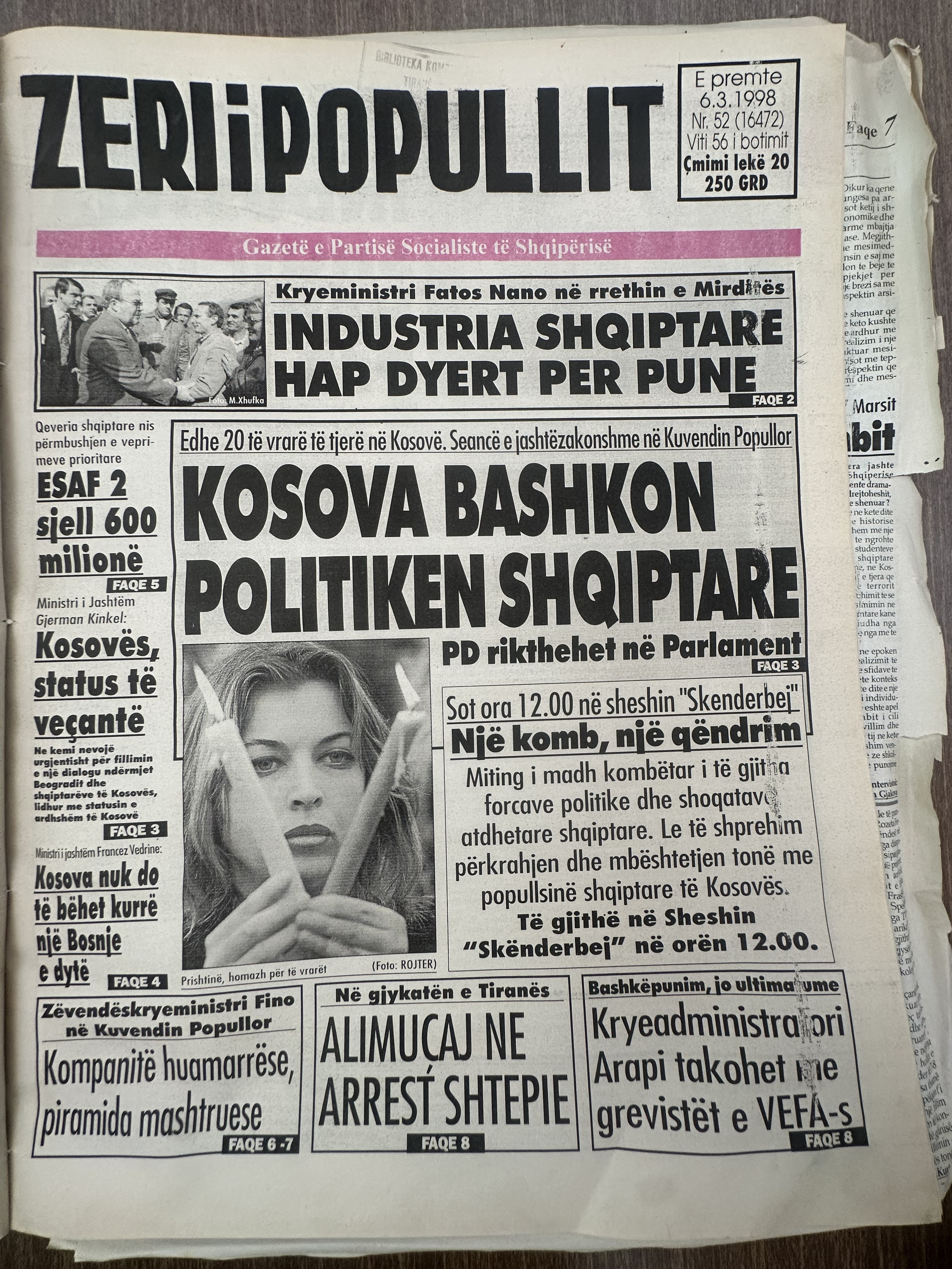 Zëri i Popullit 1998-03-06