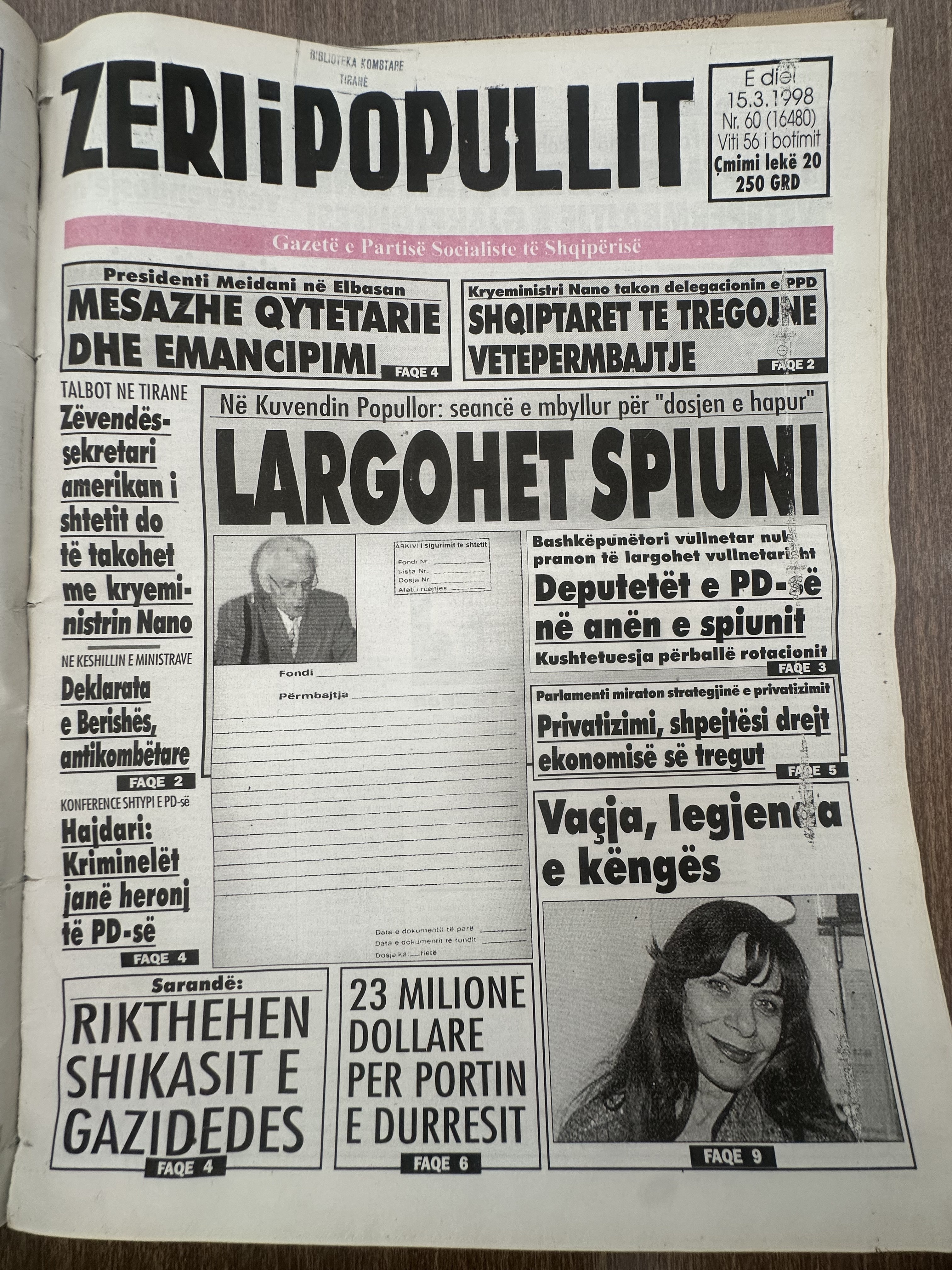 Zëri i Popullit 1998-03-15