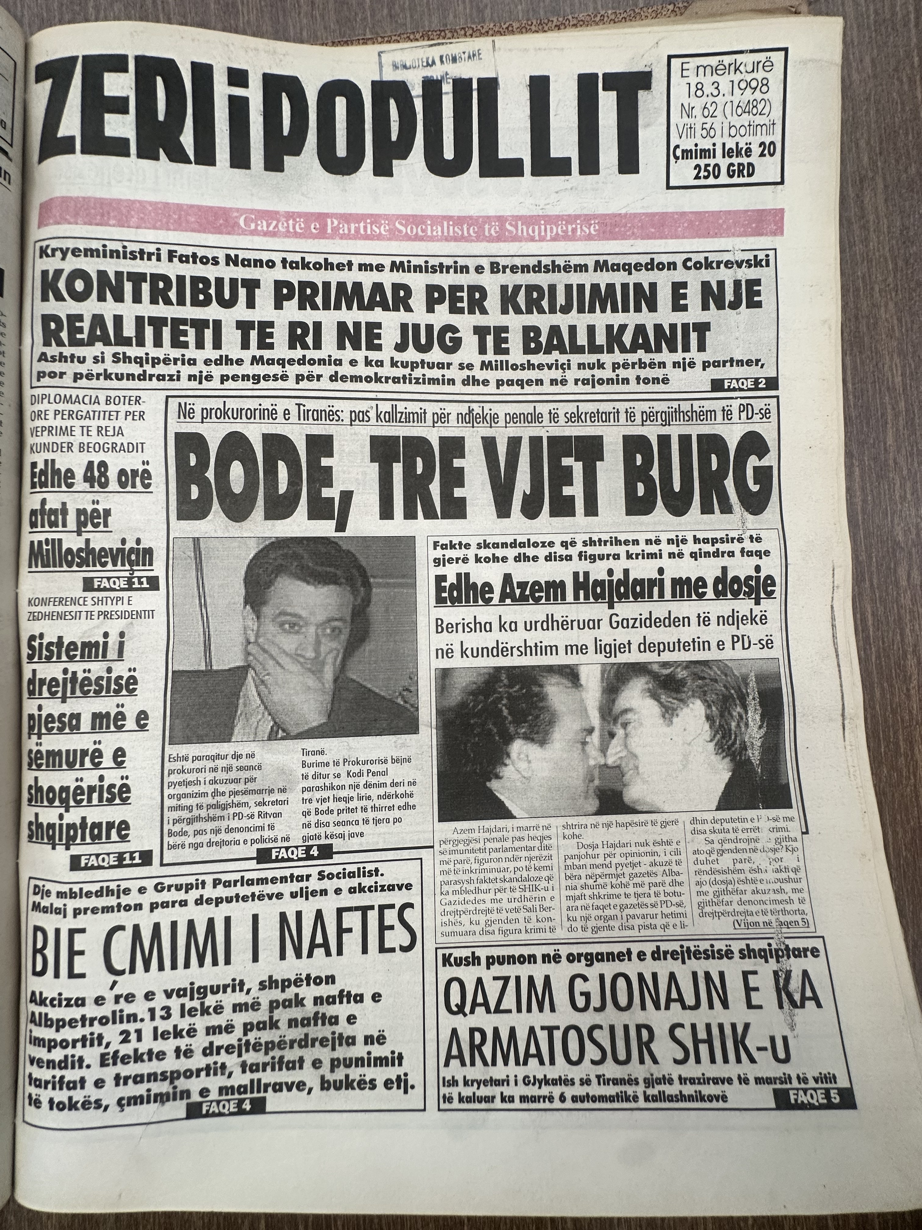 Zëri i Popullit 1998-03-18