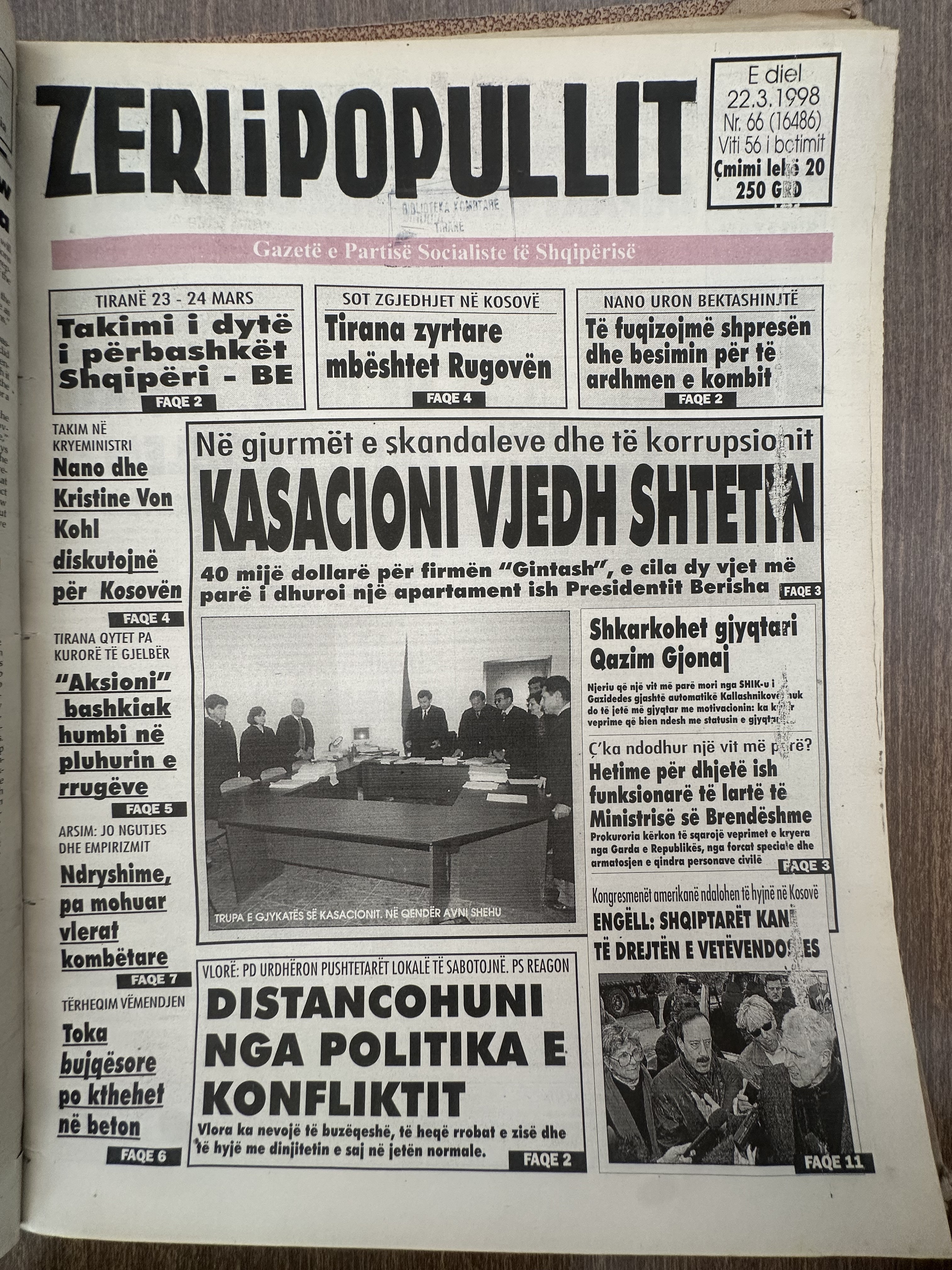 Zëri i Popullit 1998-03-22