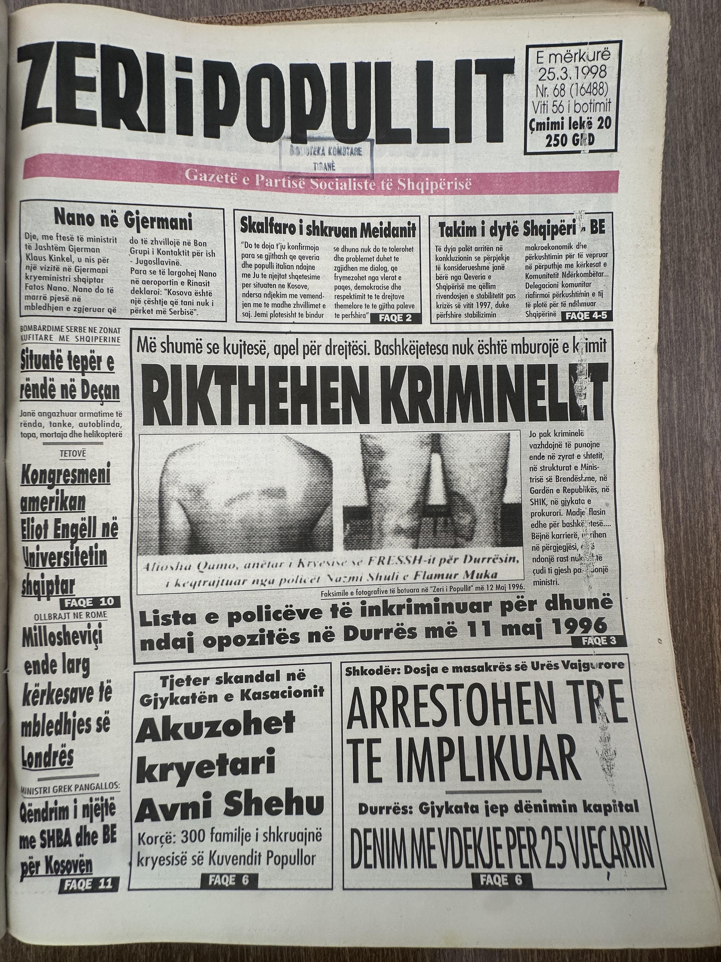 Zëri i Popullit 1998-03-25