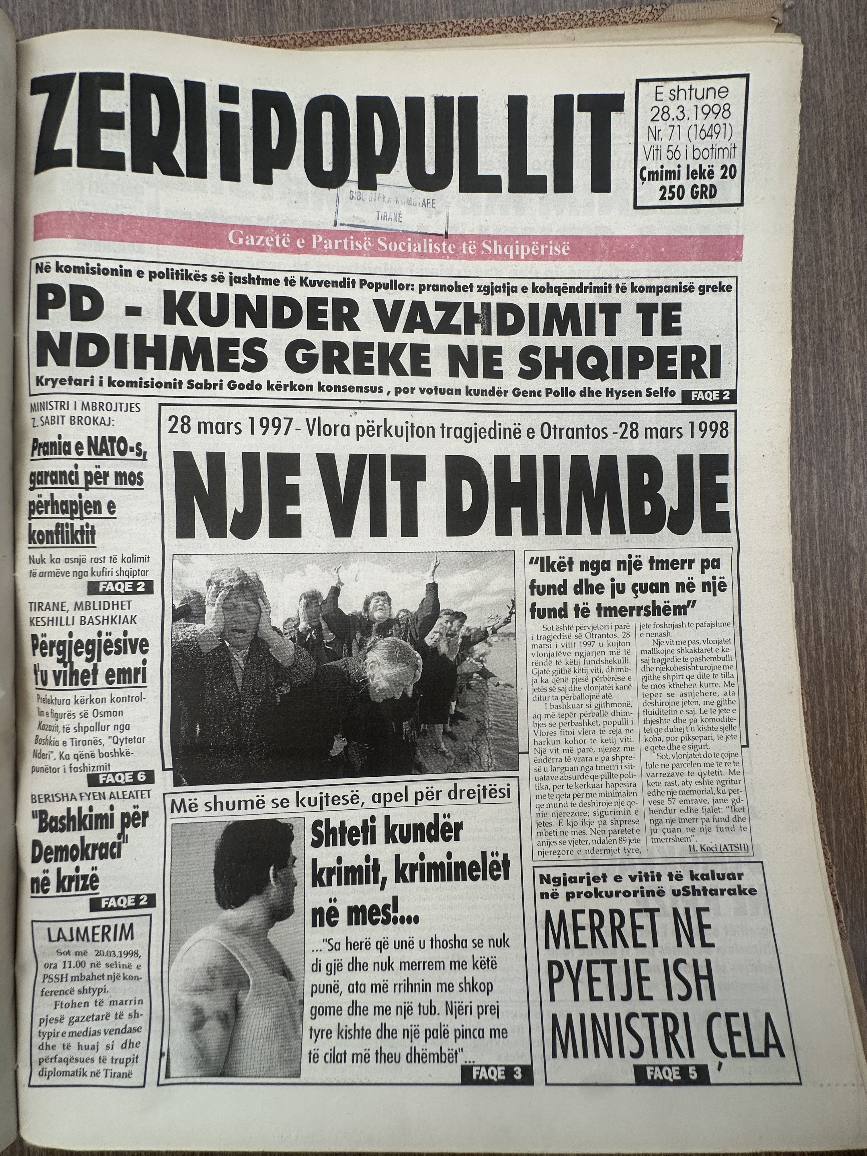 Zëri i Popullit 1998-03-28