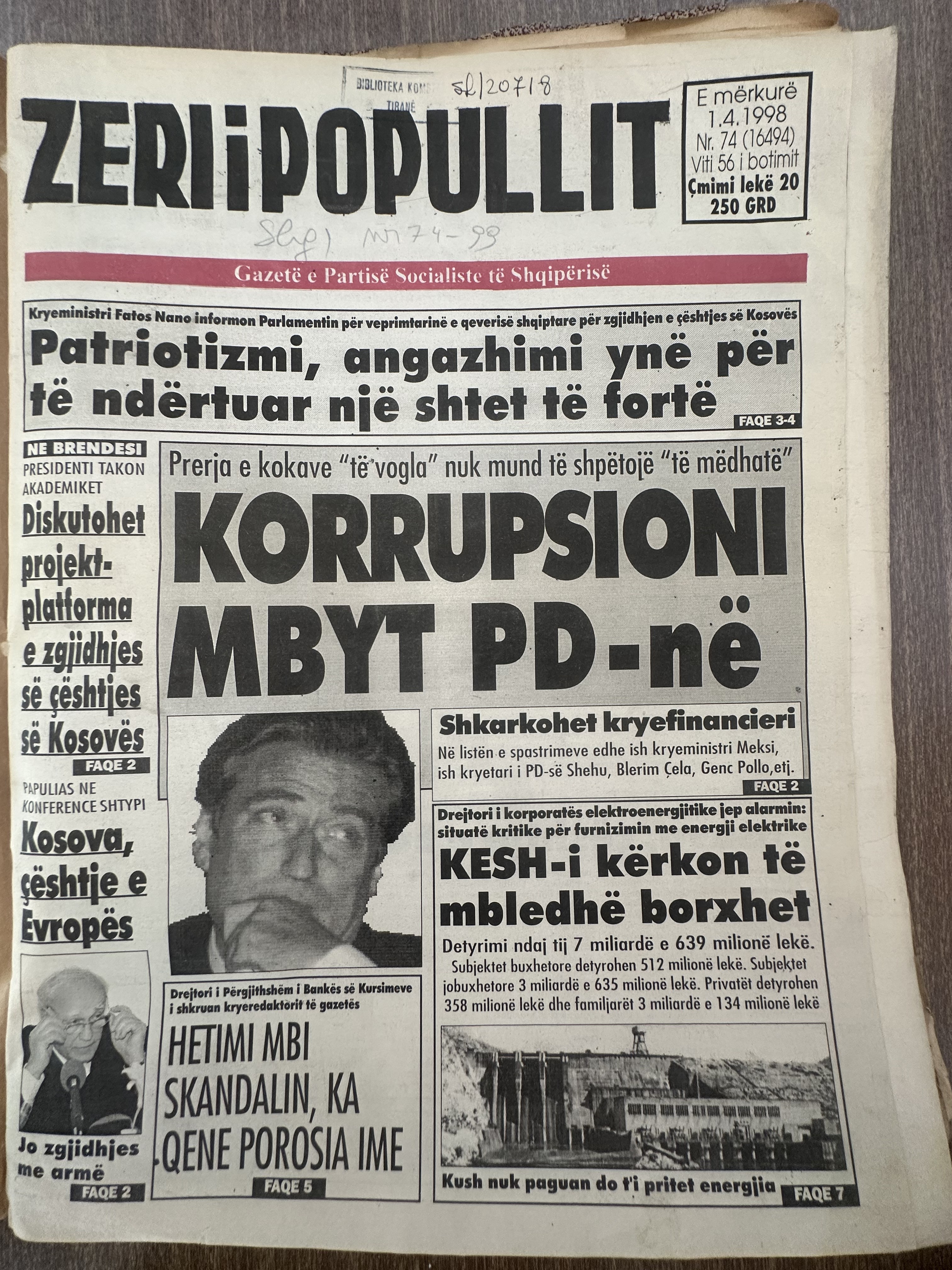 Zëri i Popullit 1998-01-14