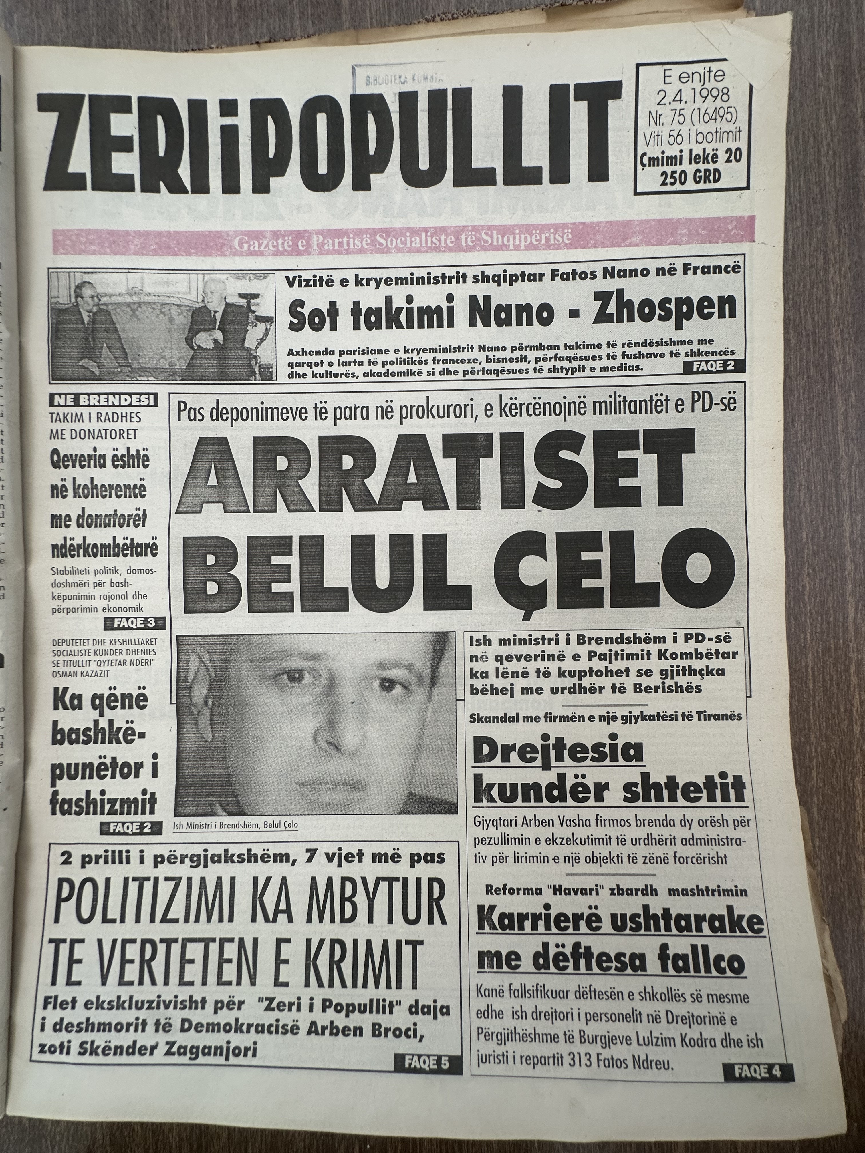 Zëri i Popullit 1998-04-02
