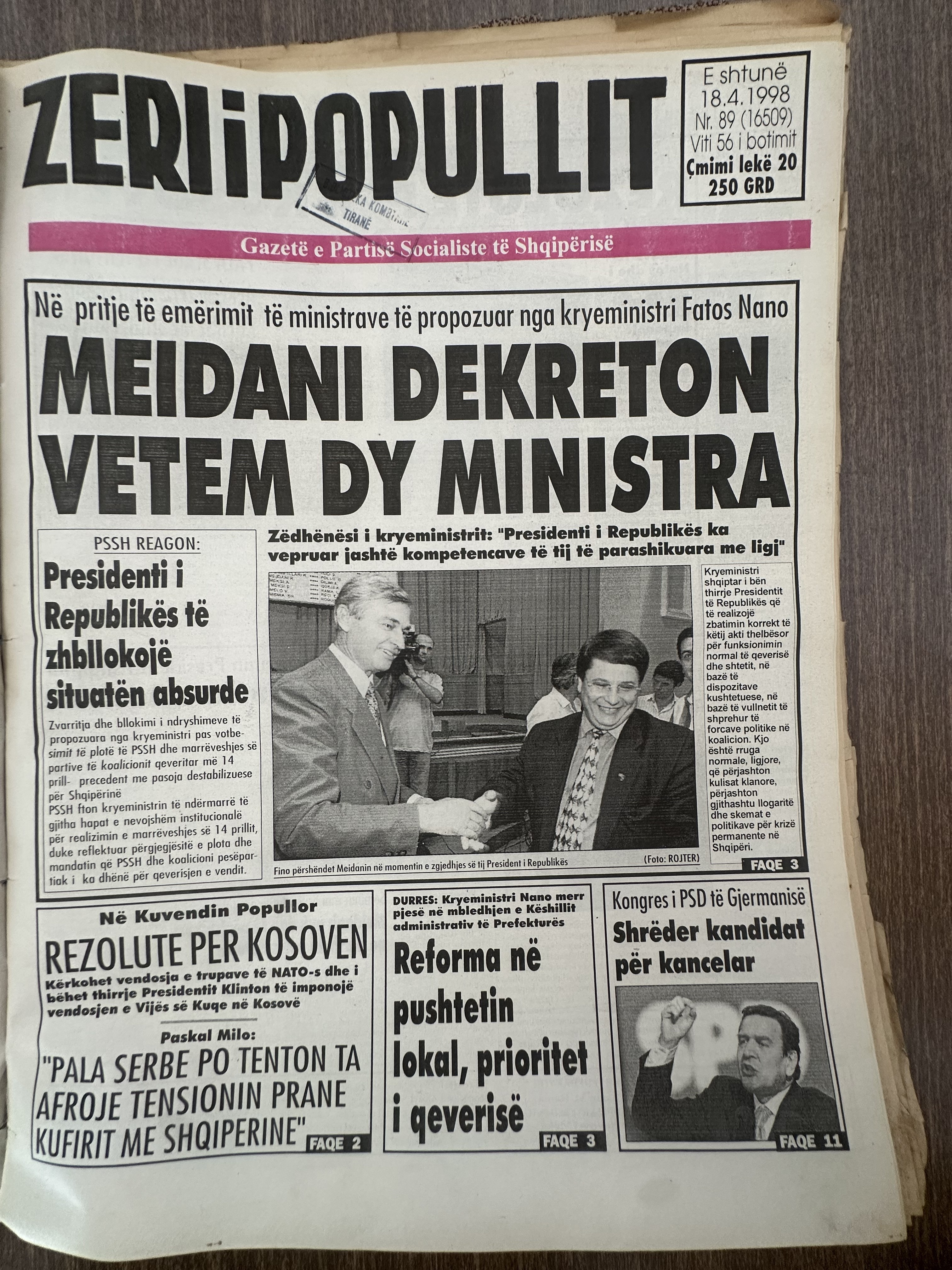Zëri i Popullit 1998-04-18