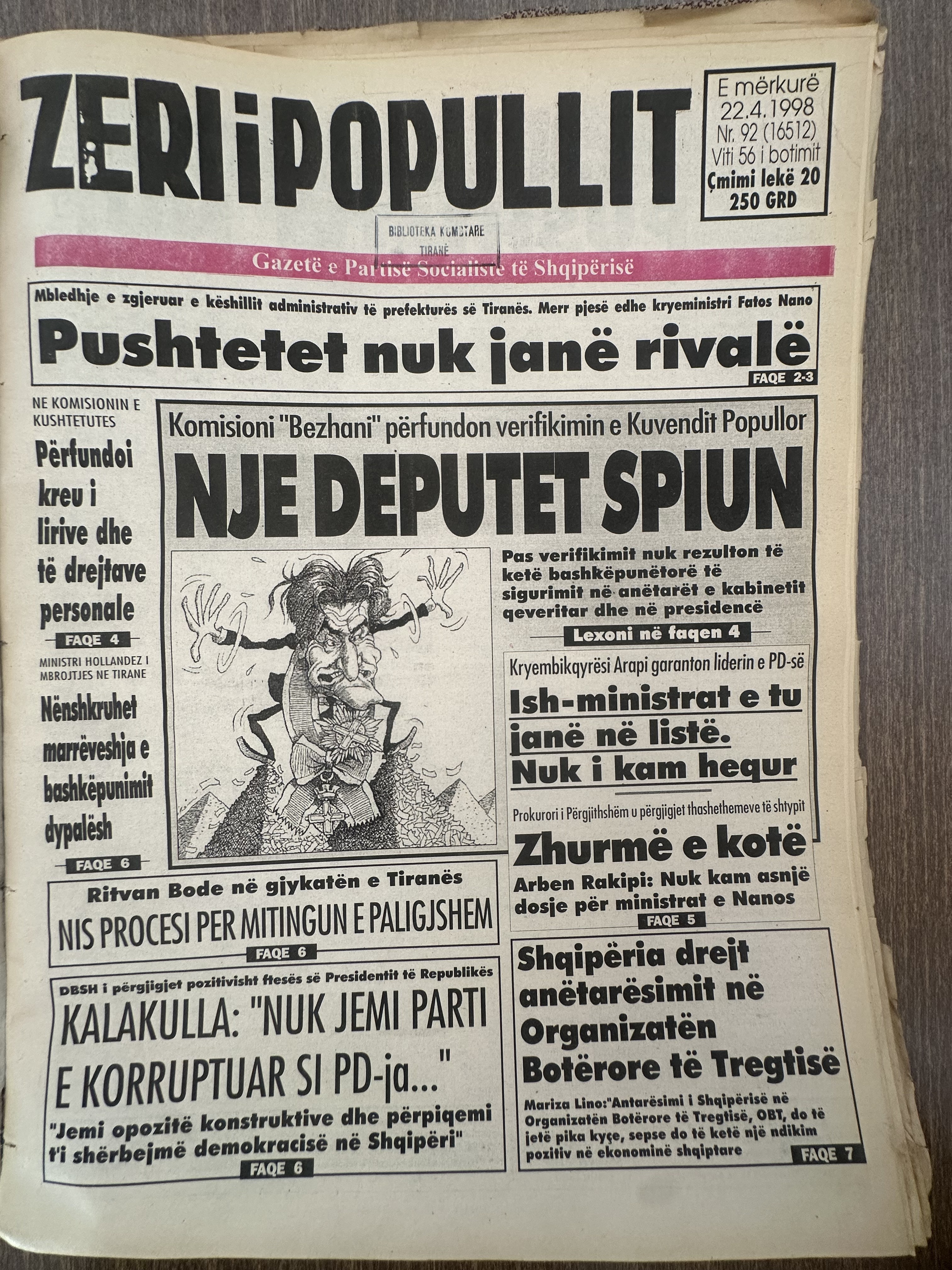 Zëri i Popullit 1998-04-22