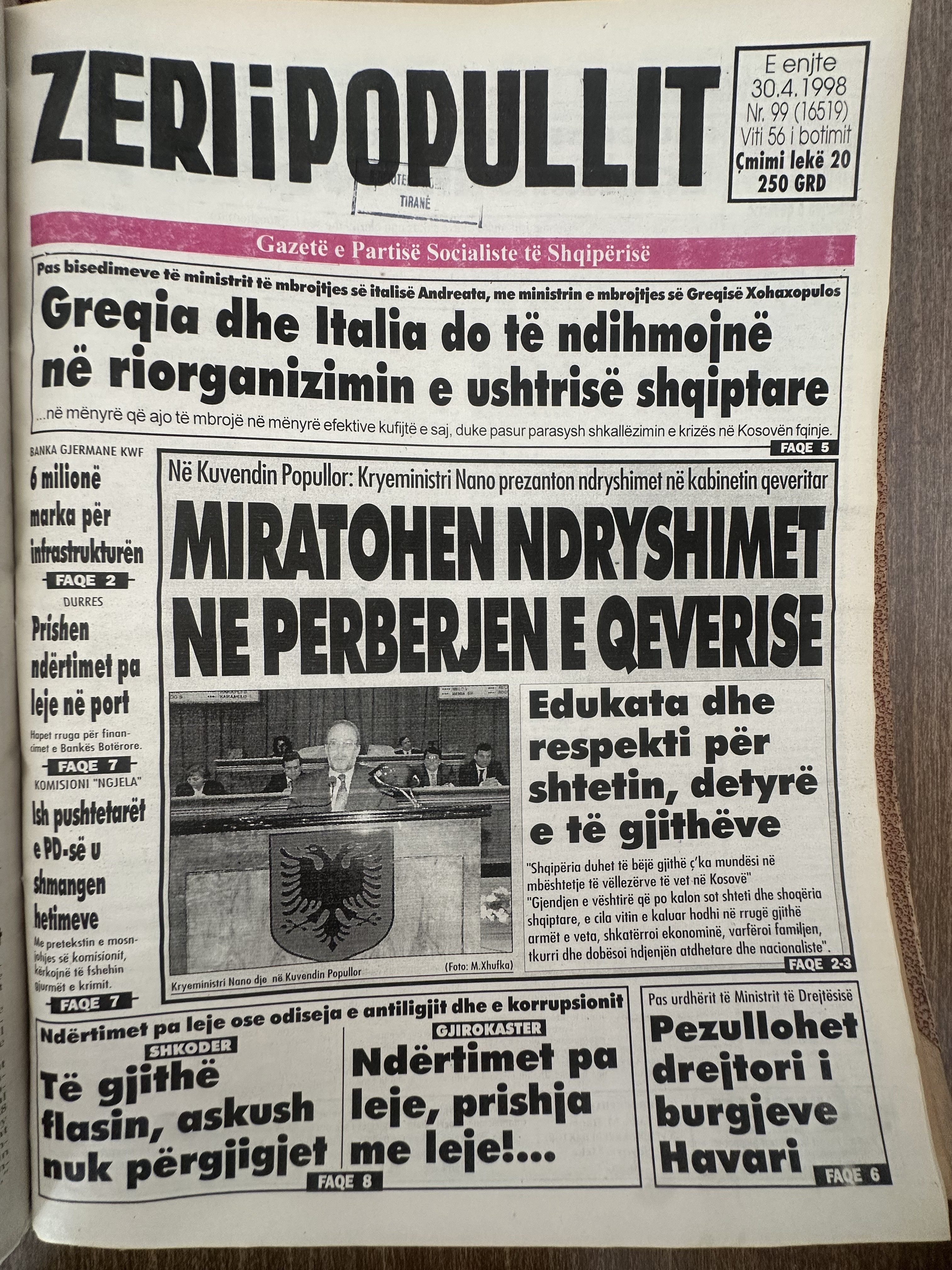 Zëri i Popullit 1998-04-30
