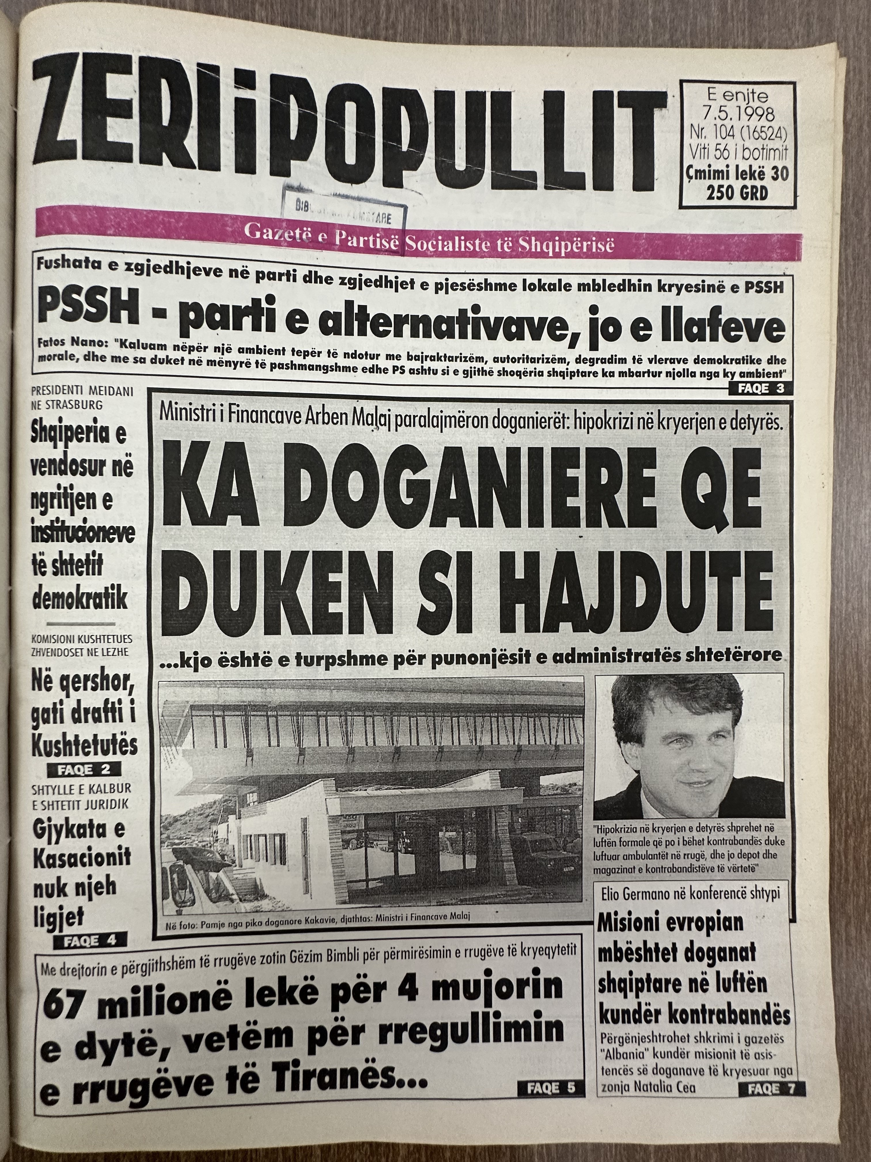 Zëri i Popullit 1998-05-07