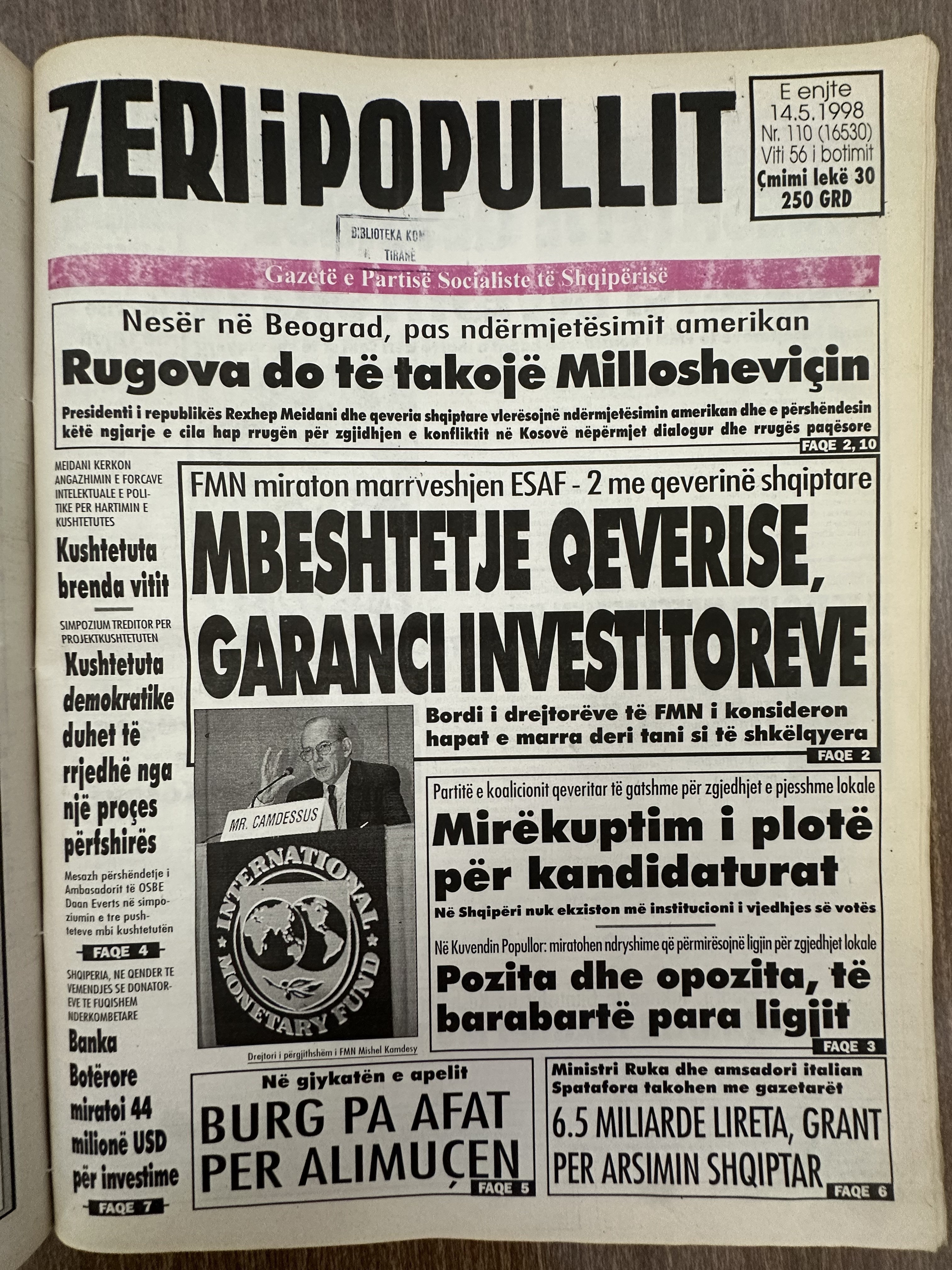 Zëri i Popullit 1998-05-14