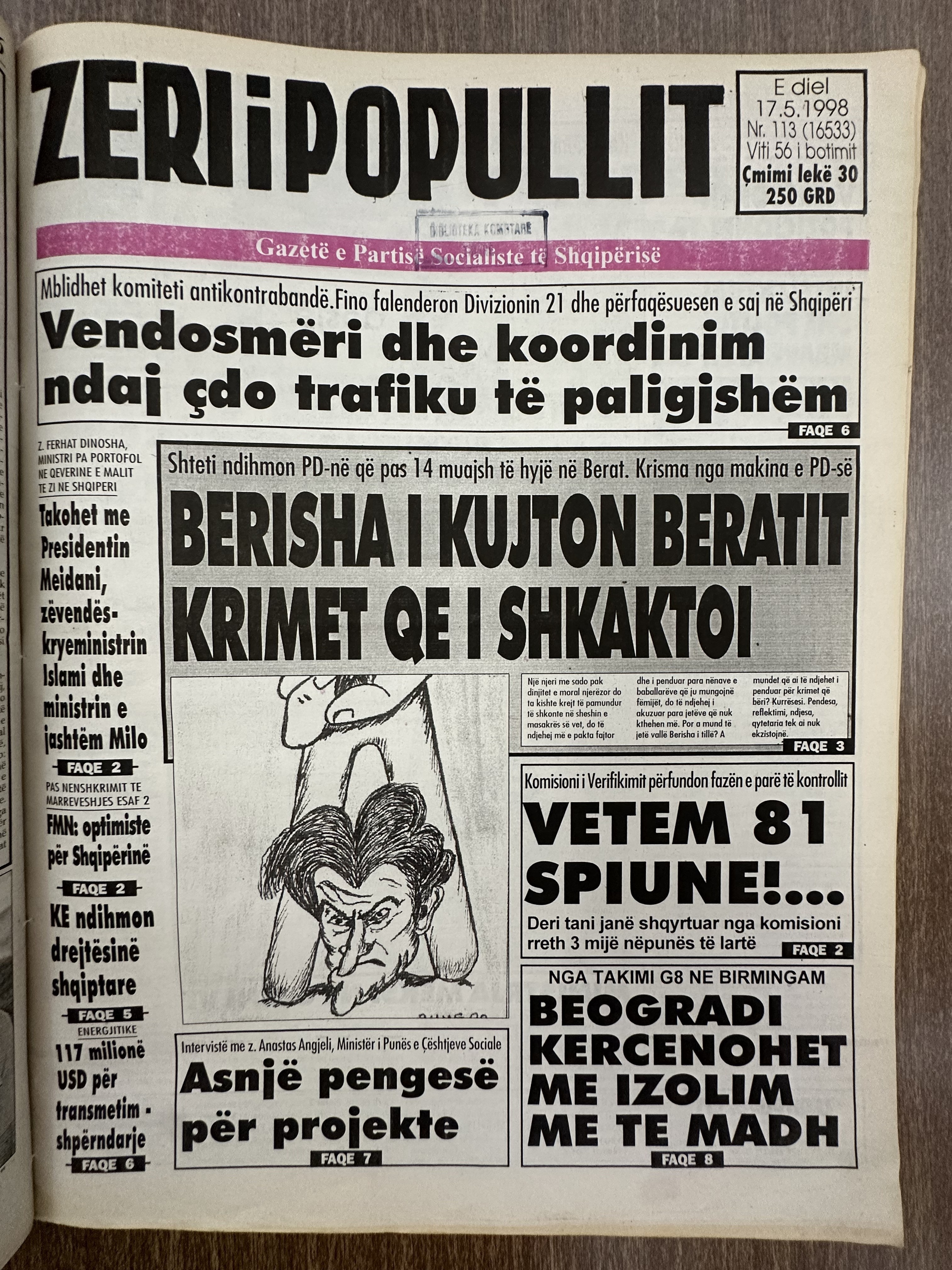 Zëri i Popullit 1998-05-17