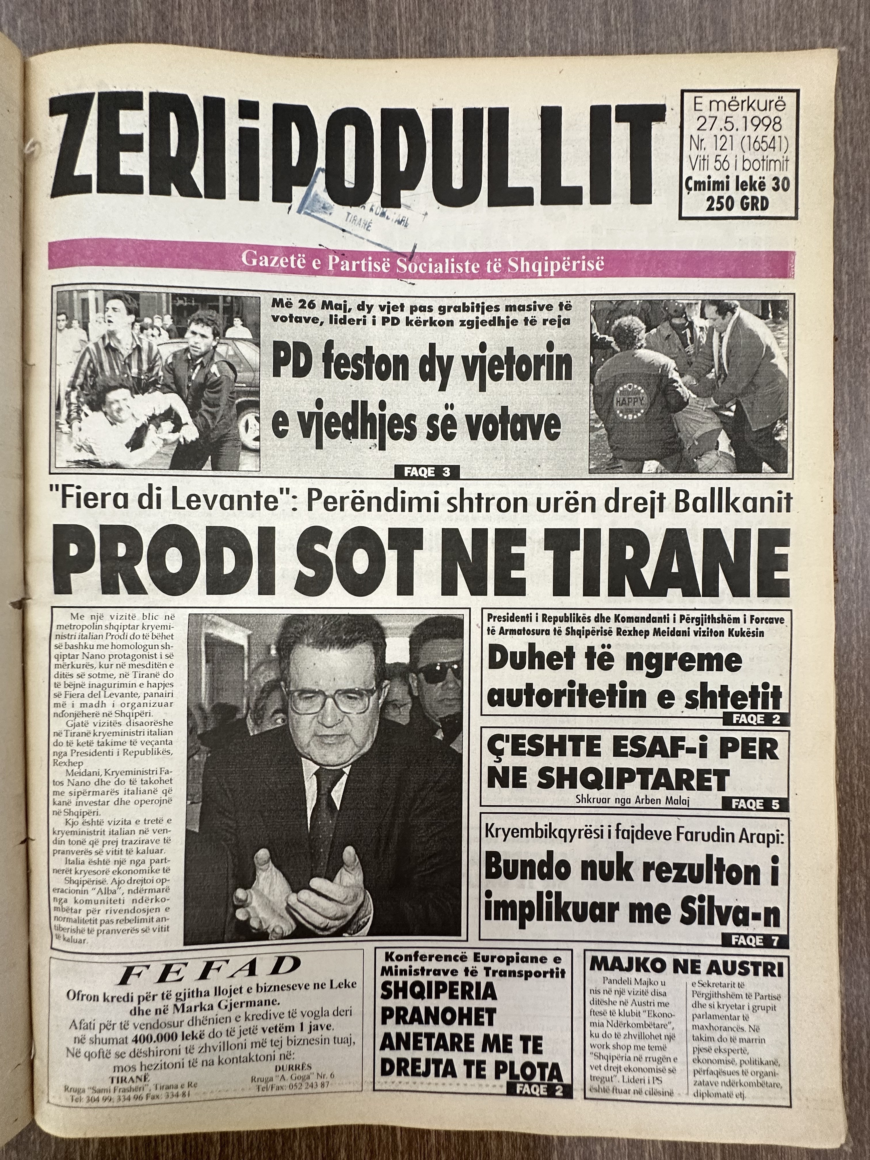 Zëri i Popullit 1998-05-27